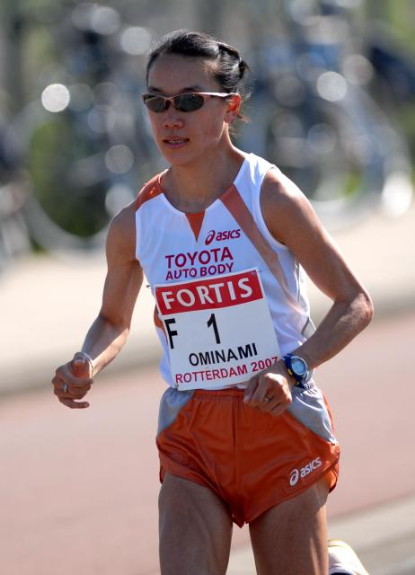 A runner competing in the Rotterdam Marathon
