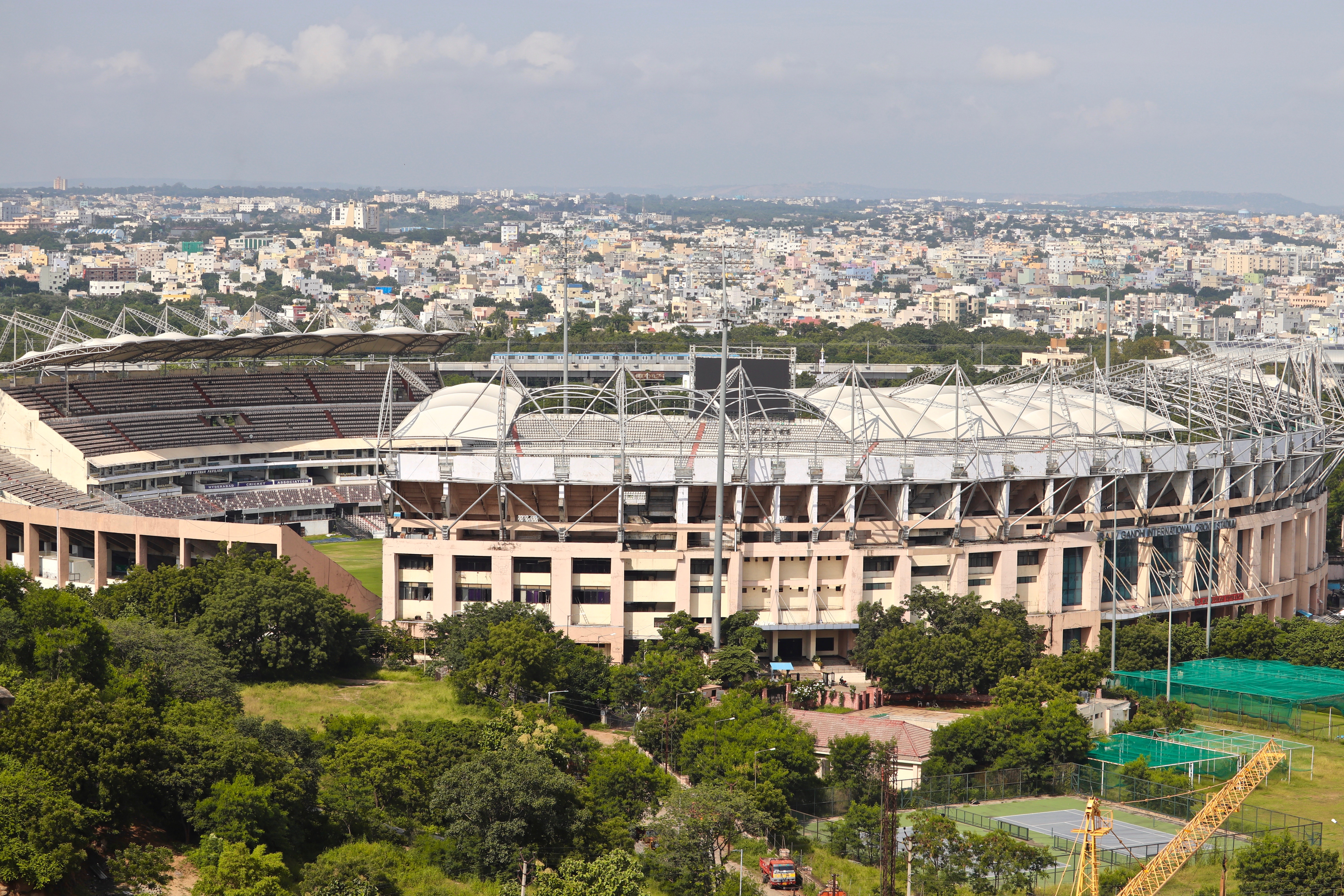 The Rajiv Gandhi International Cricket Stadium in Hyderabad, the venue for the fourth T20I