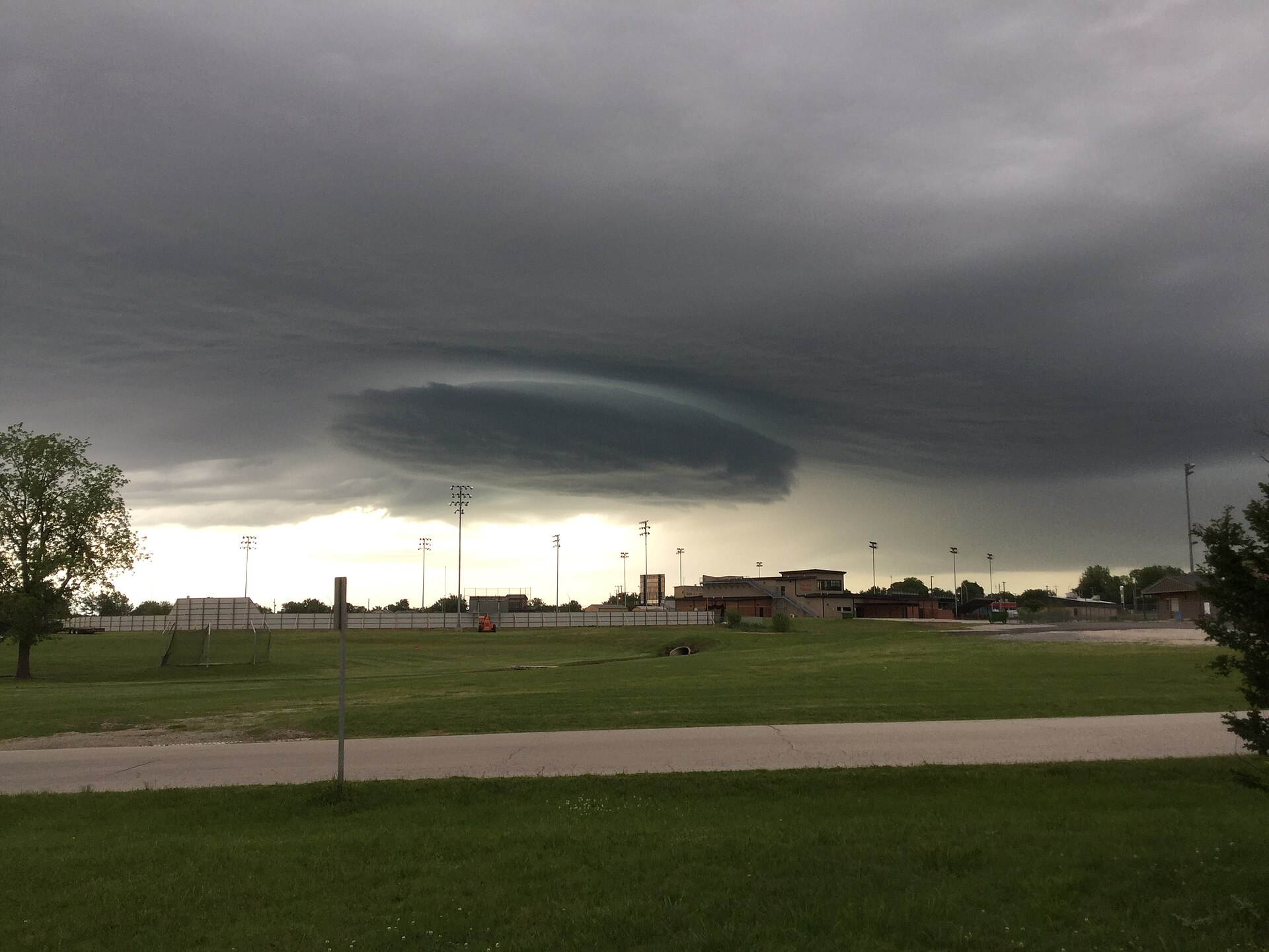Dark storm clouds over the plains