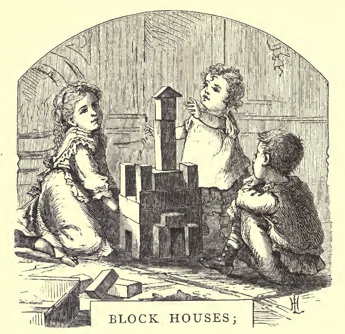 Children building with wooden blocks