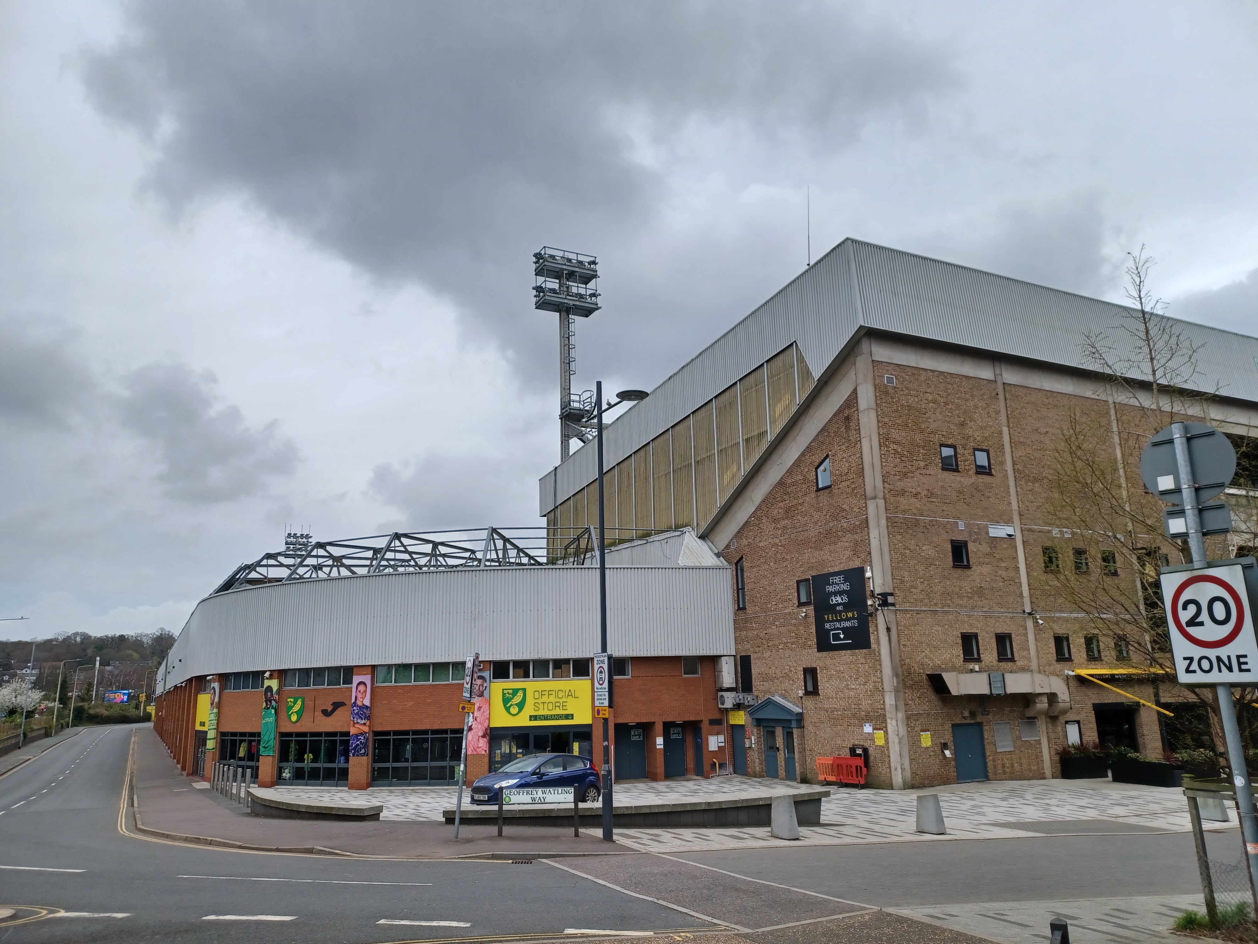 Another view of Carrow Road Stadium in Norwich