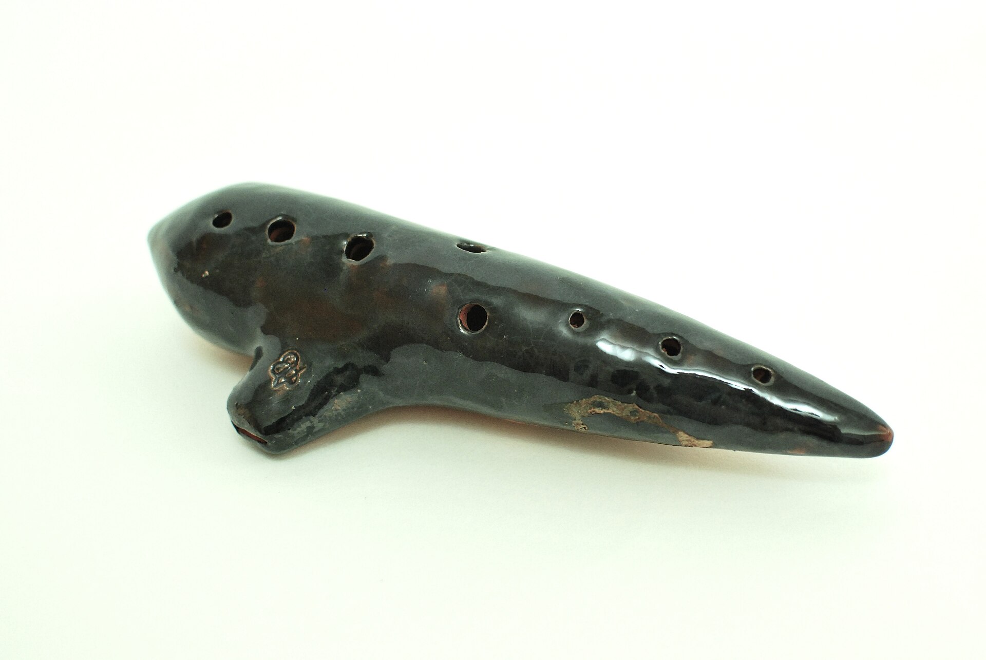 An ocarina, the small wind instrument at the heart of the game