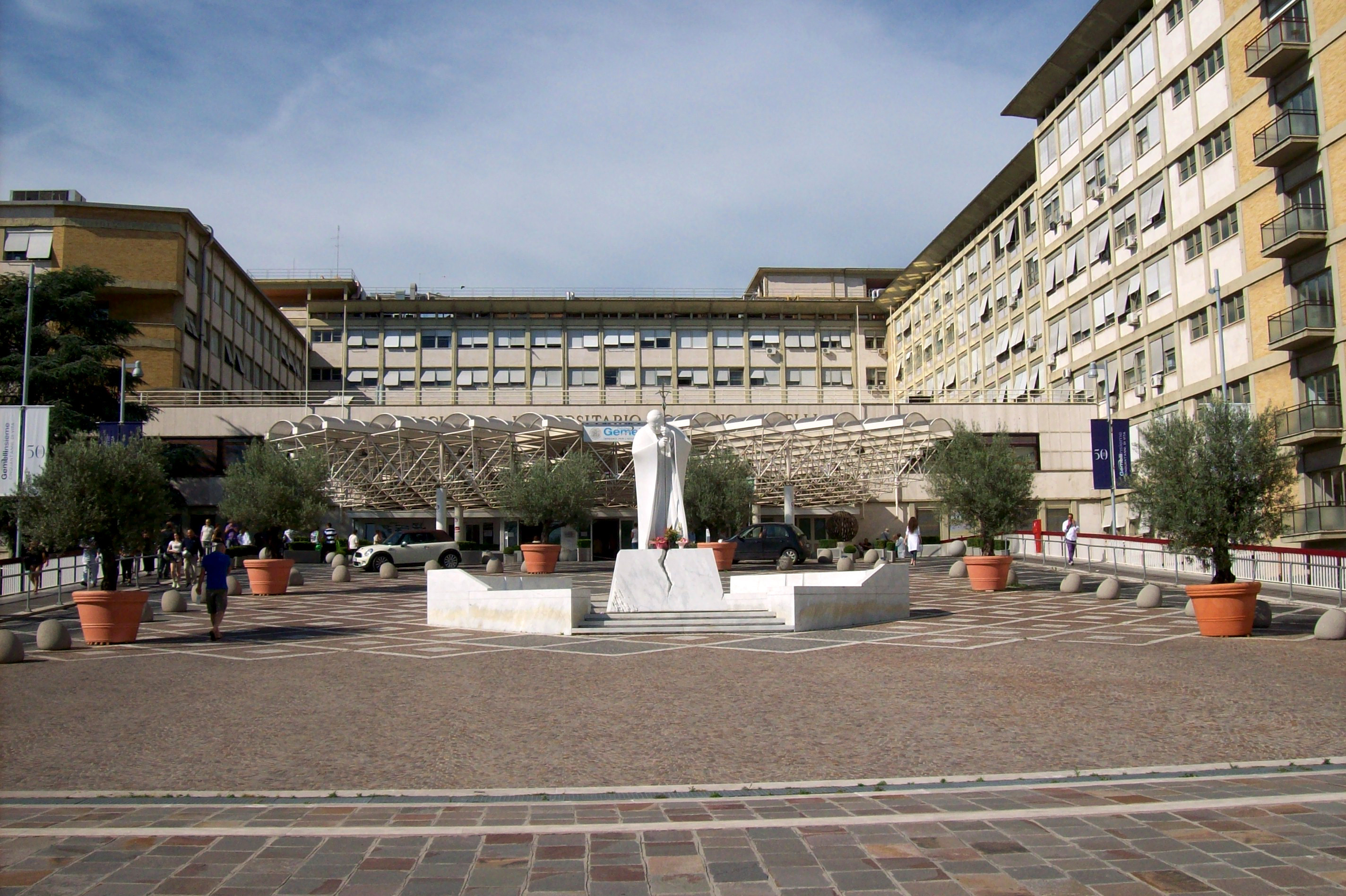 Gemelli Hospital building in Rome