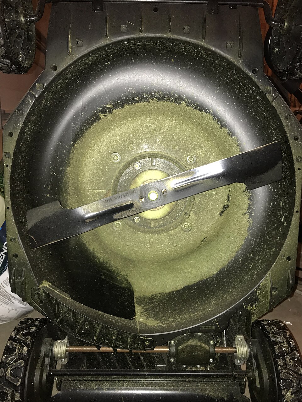 A lawn mower blade with cutting edges at each end