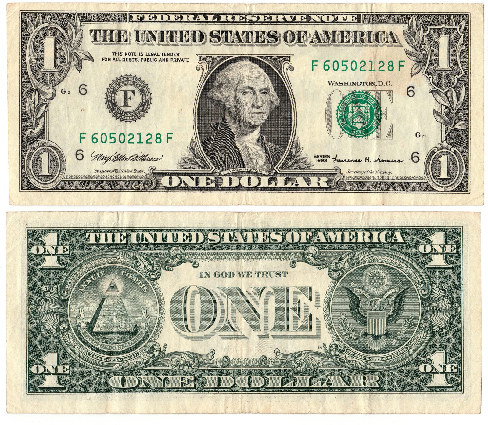 Stacks of one-dollar banknotes