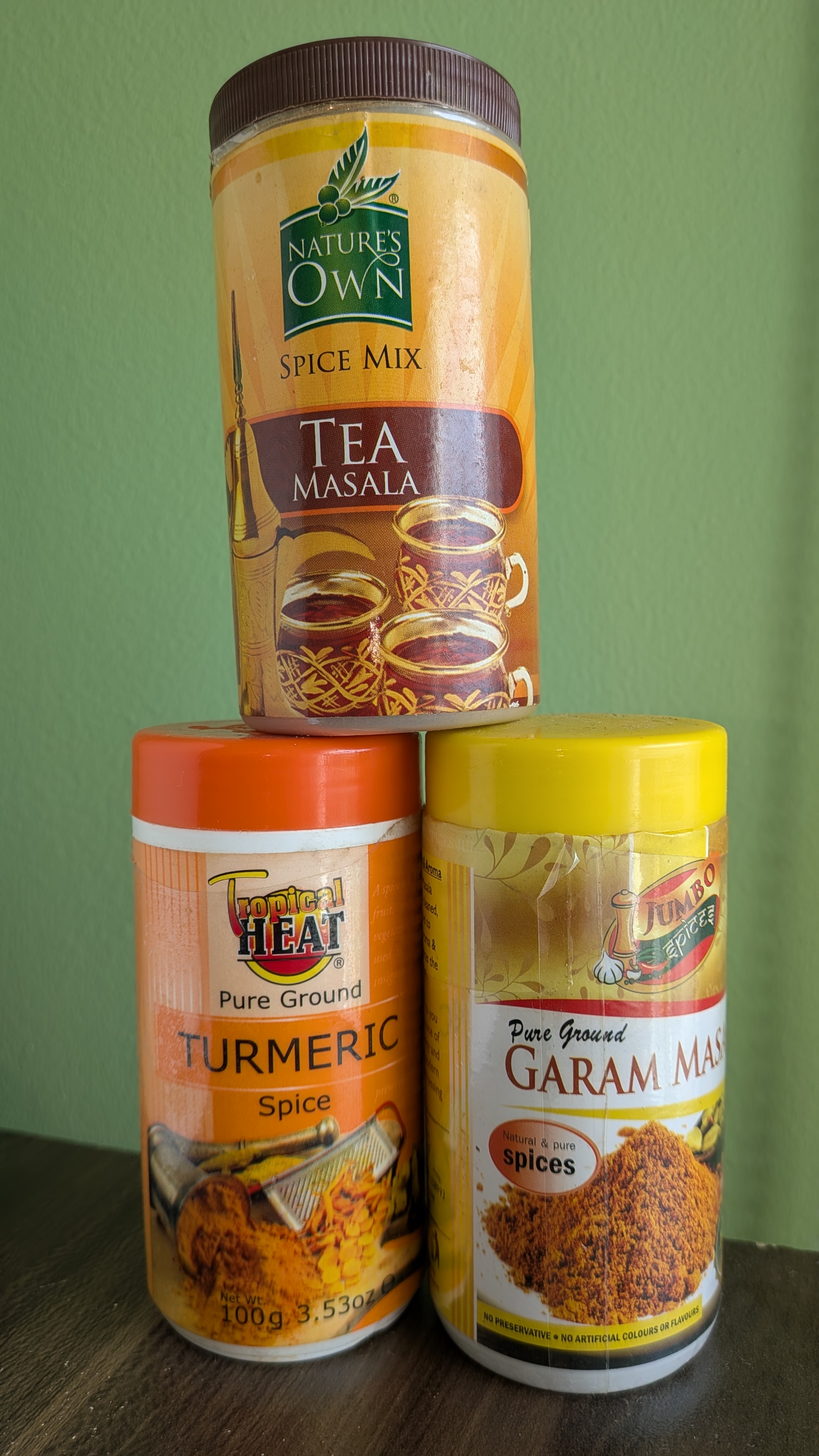 Assorted spices in small bowls