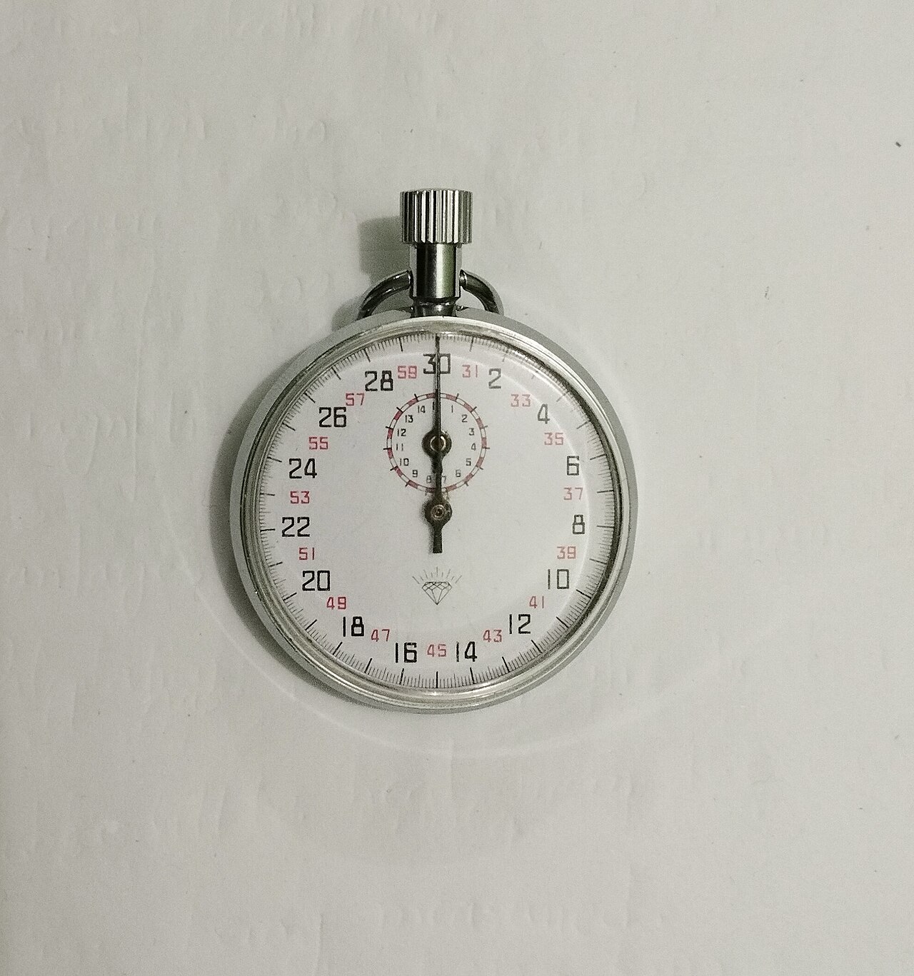 An analog stopwatch