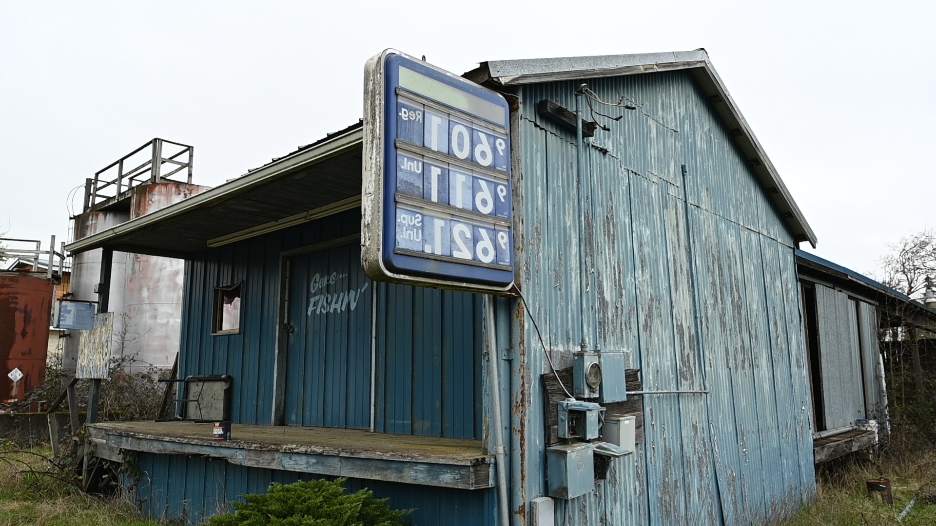 Gas station price sign
