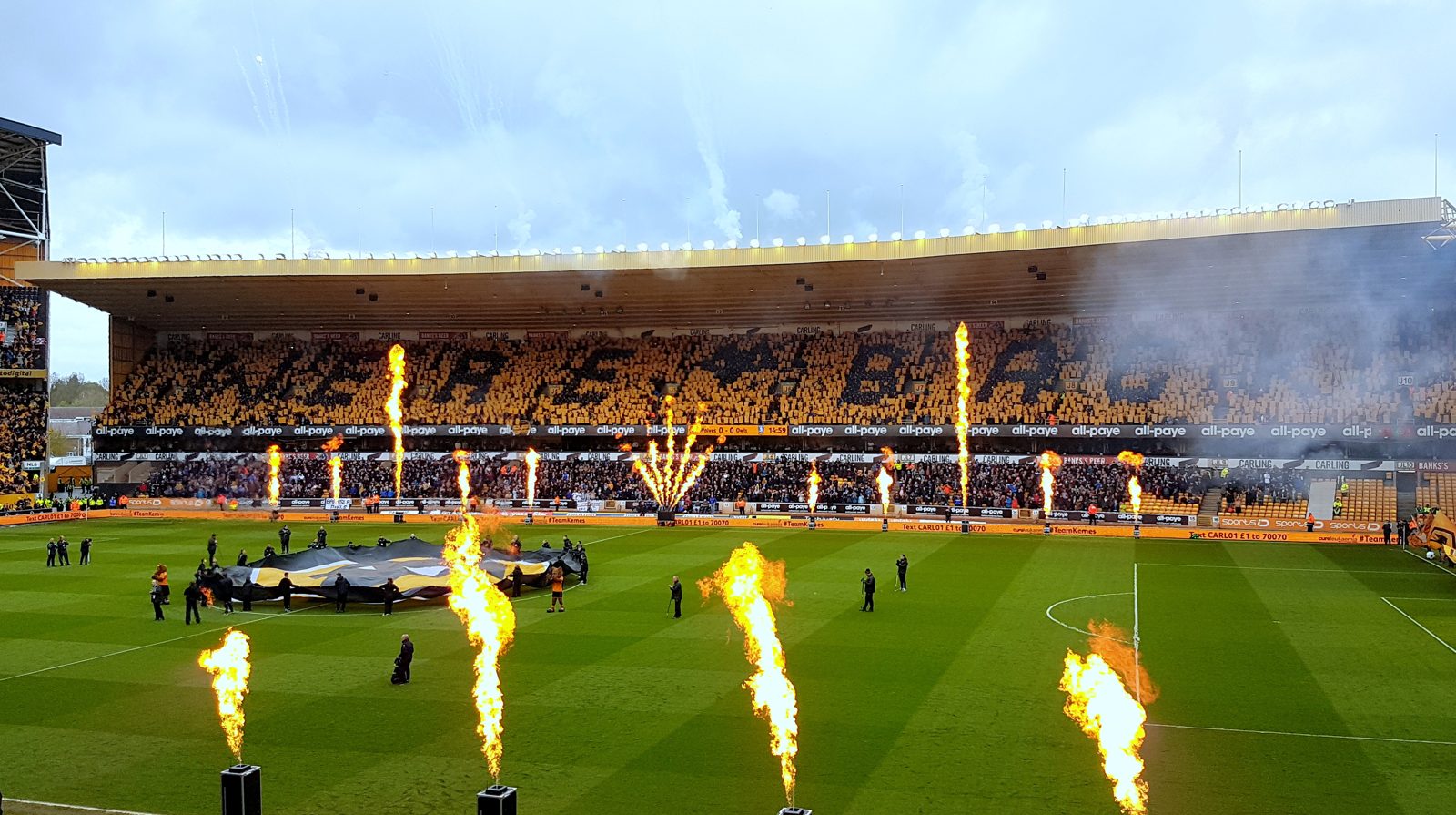 Molineux Stadium in Wolverhampton on a matchday