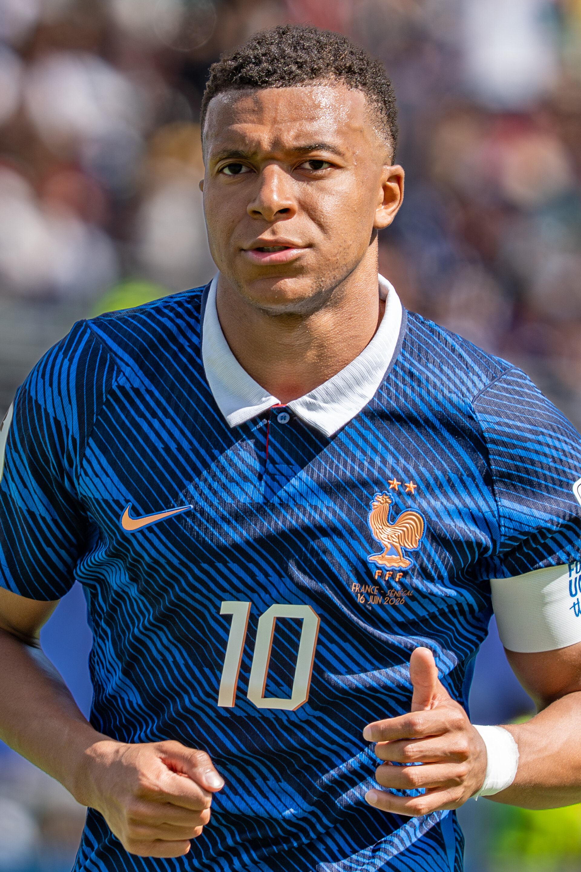 Kylian Mbappe plays for France against Senegal in June 2026