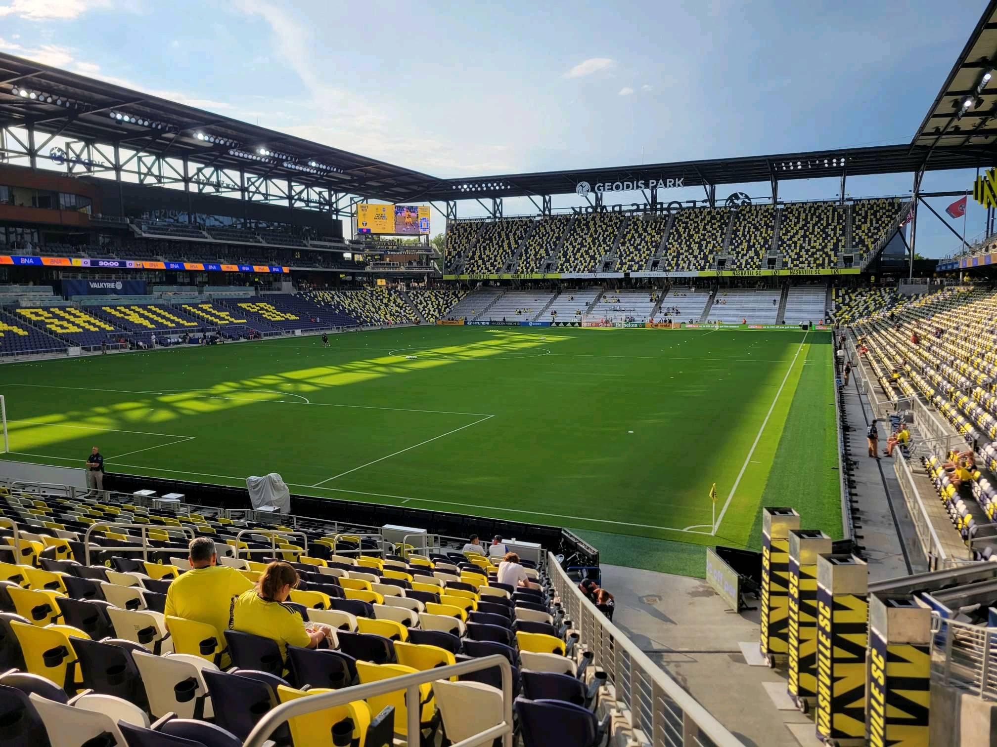 Nashville SC in action at Geodis Park in an earlier home match