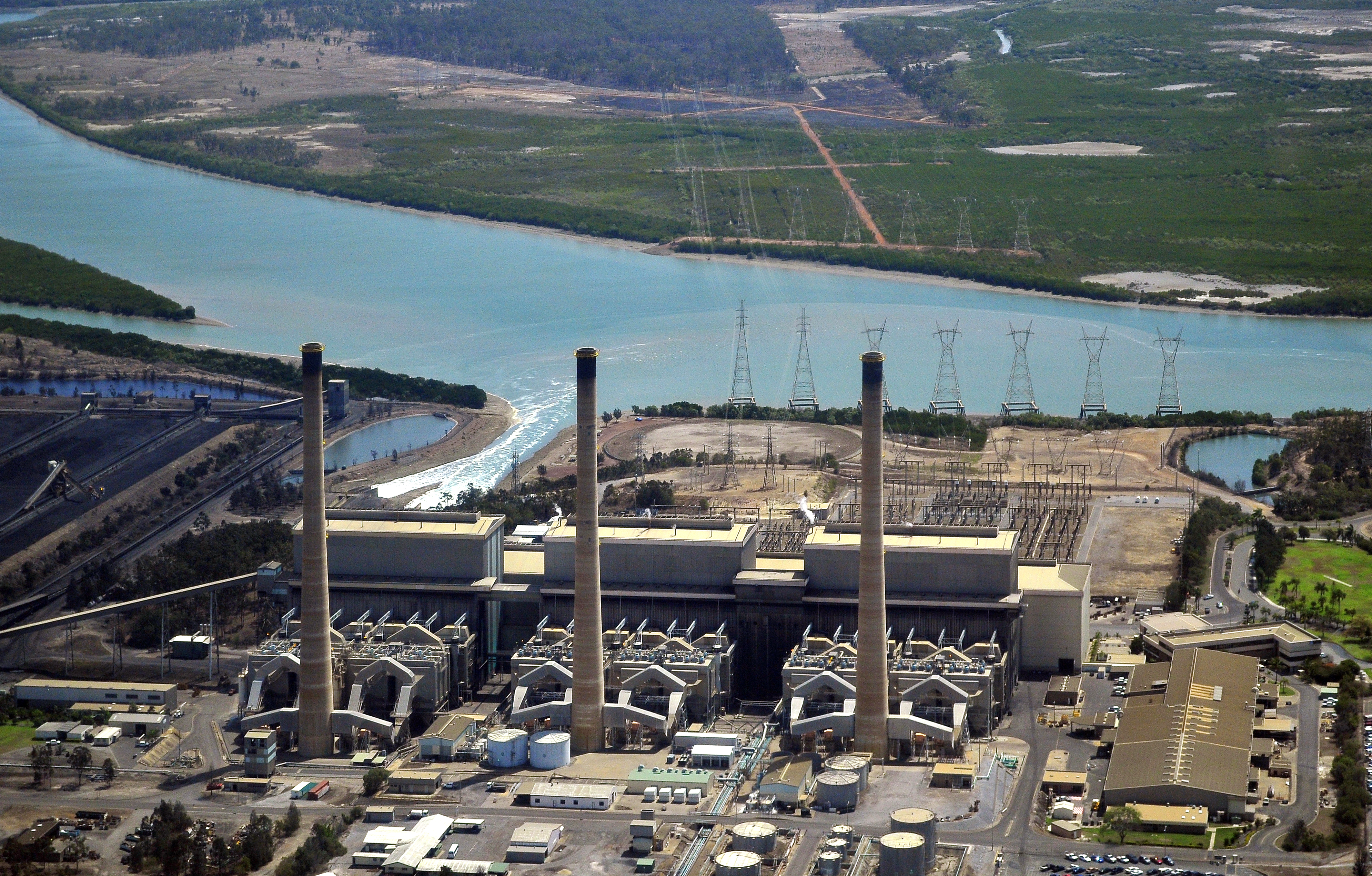 A power station in Gladstone, Queensland, Australia