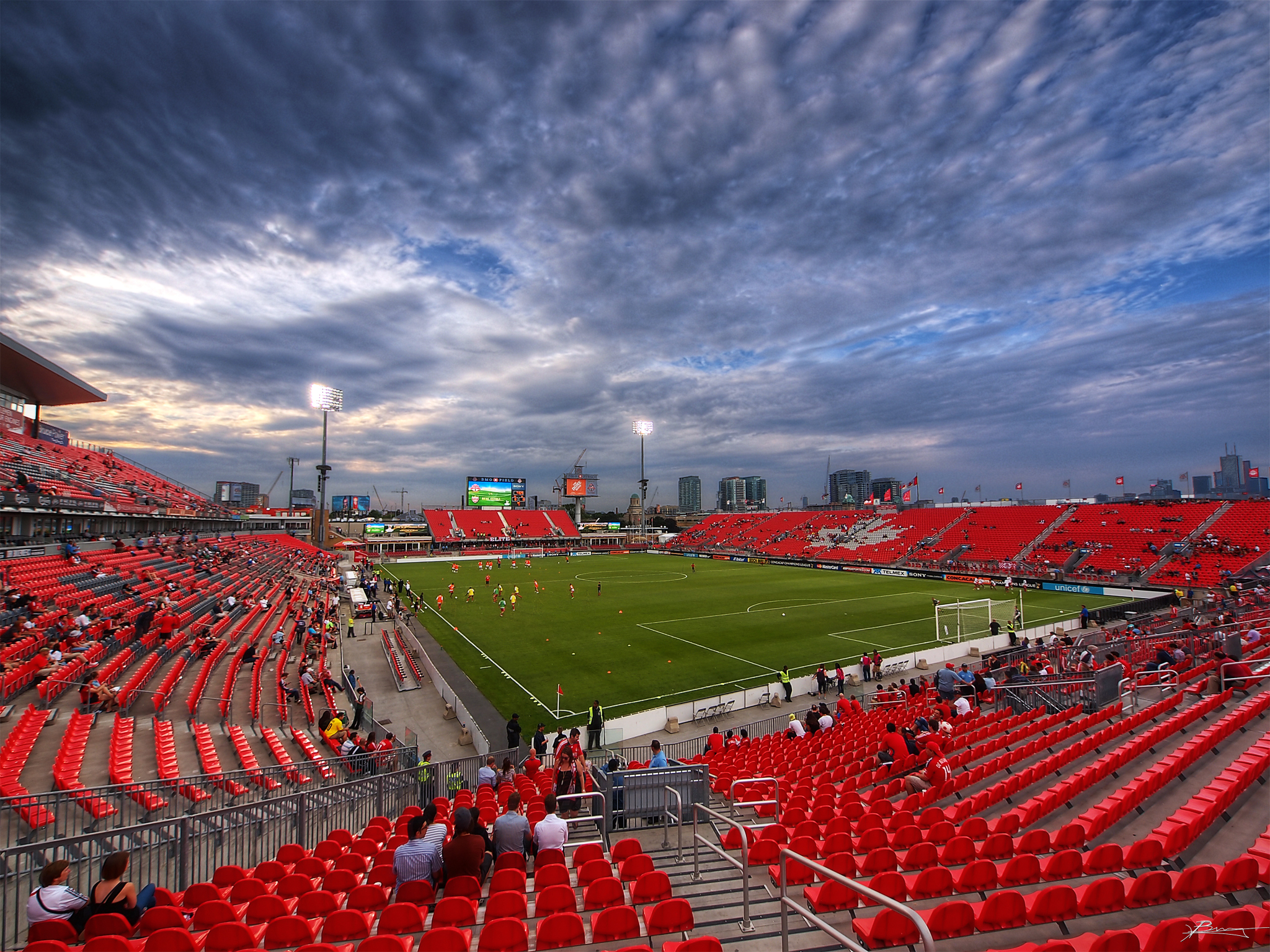 BMO Field stands during a soccer match