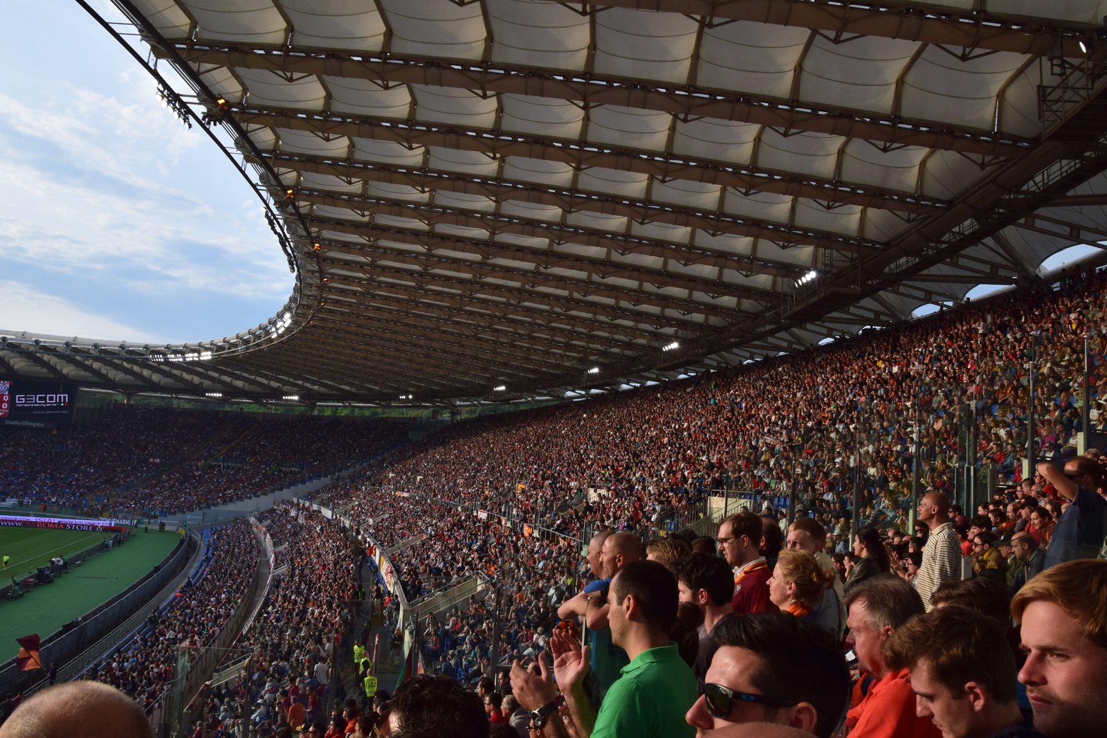 The Stadio Olimpico in Rome during a match with a full crowd