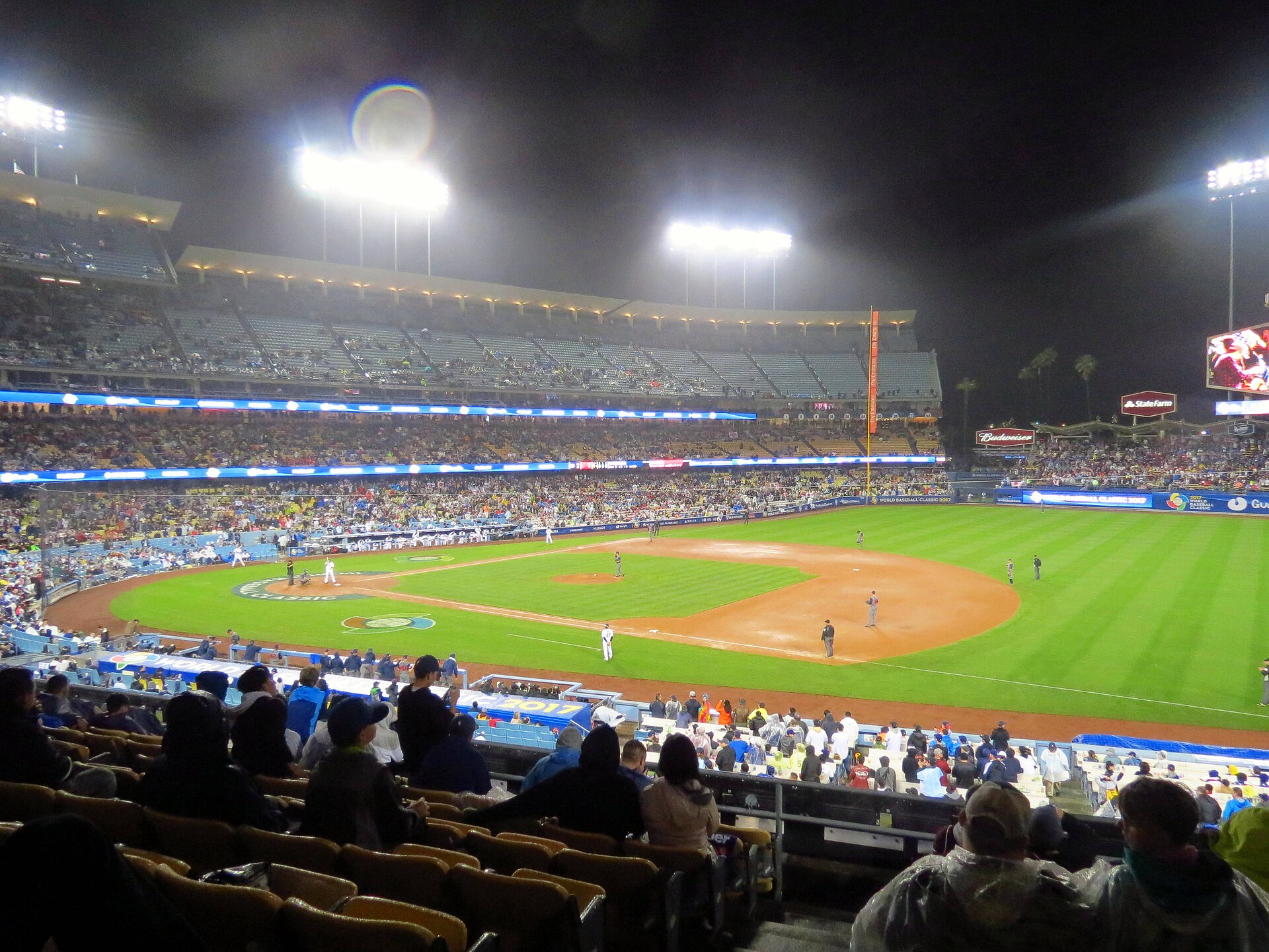 Dodger Stadium in Los Angeles during a game