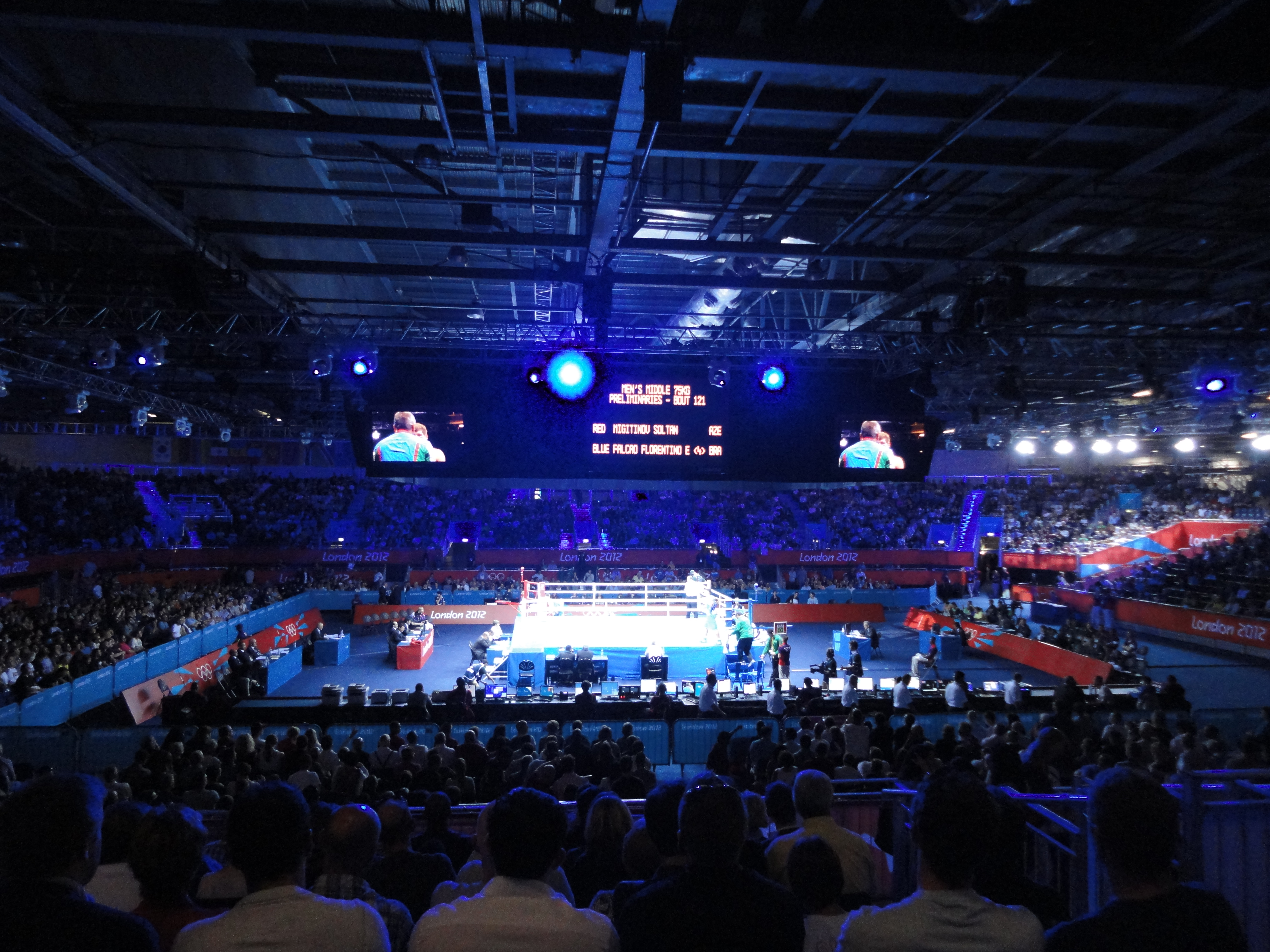 A boxing ring at the 2012 Summer Olympics