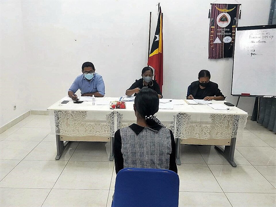 Candidates being interviewed for job vacancies