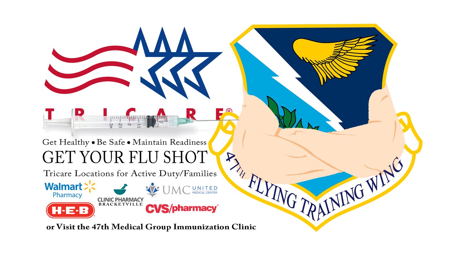 A person receives a flu shot at a clinic
