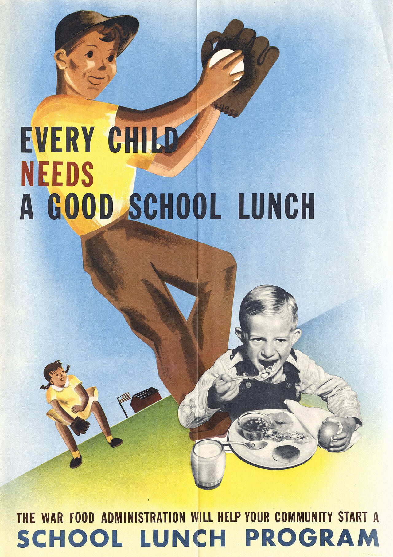 "Every child Needs a Good School Lunch" - NARA - 514223 - Retouched