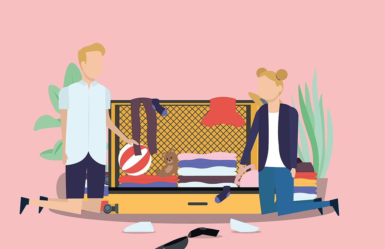 Messy Suitcase Packing for a Holiday