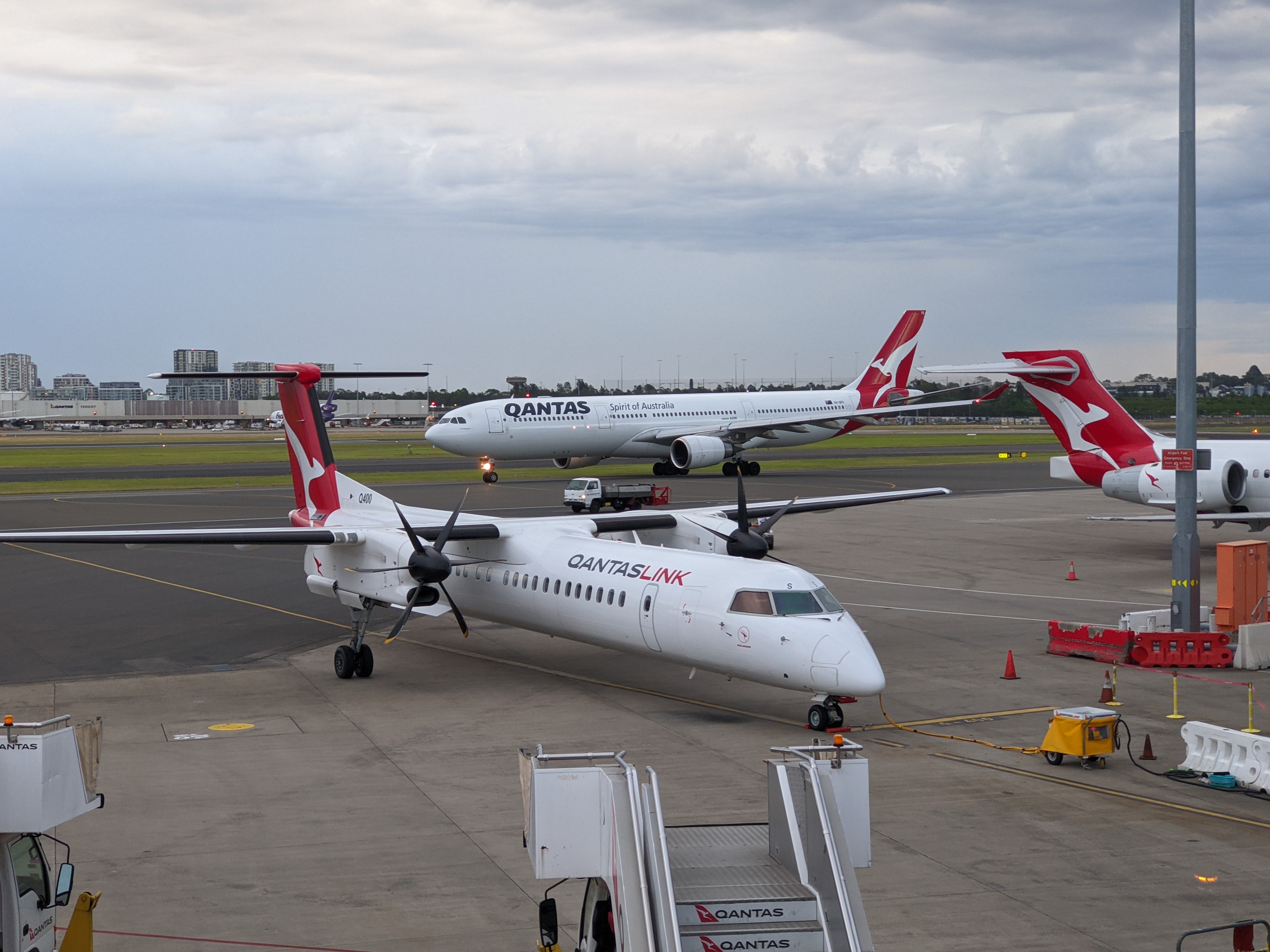A Qantas plane at Sydney Airport