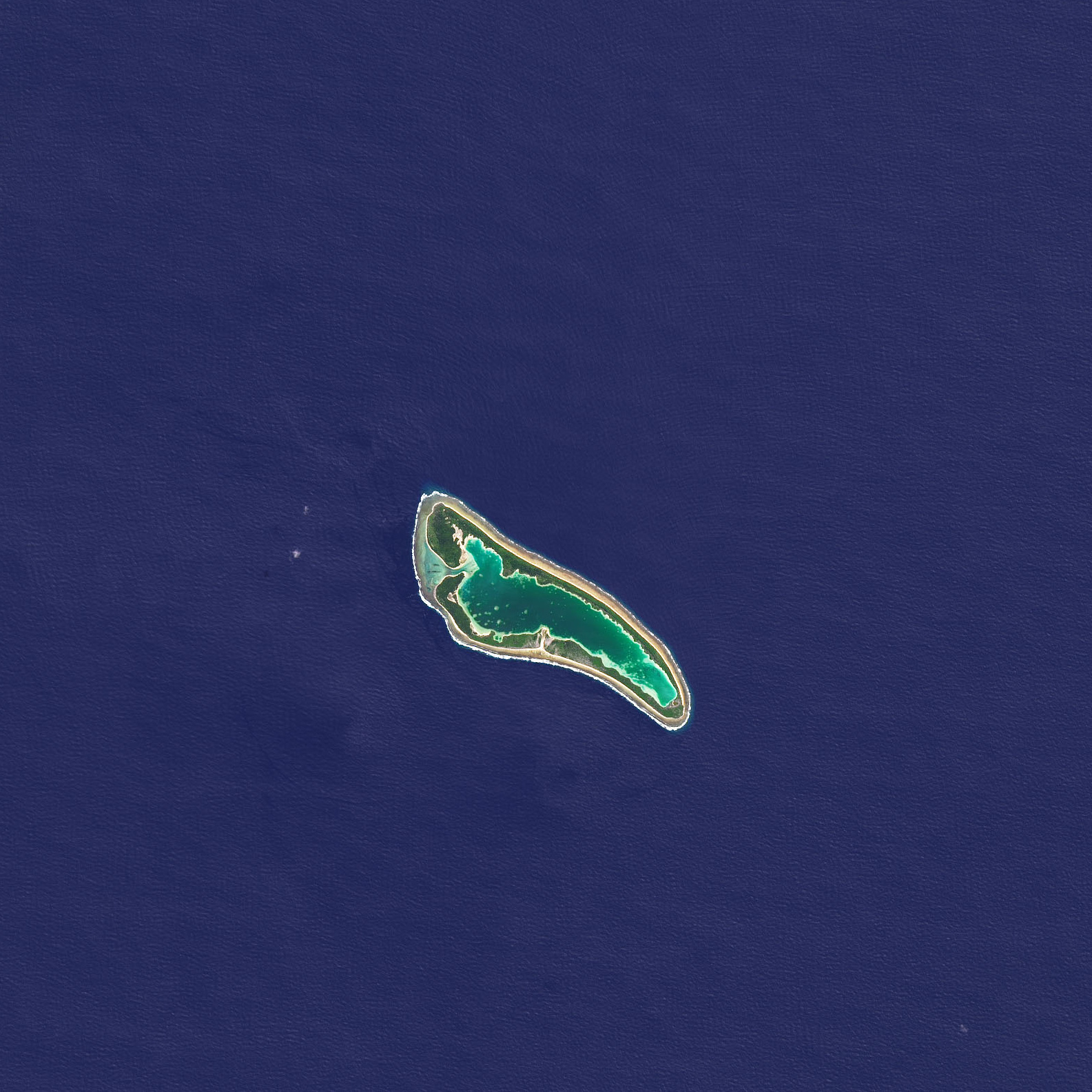 Nikumaroro atoll seen from space