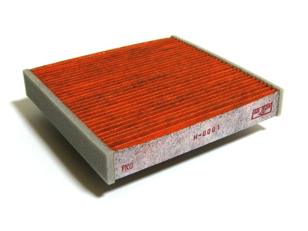 A packaged replacement air conditioner filter for a car