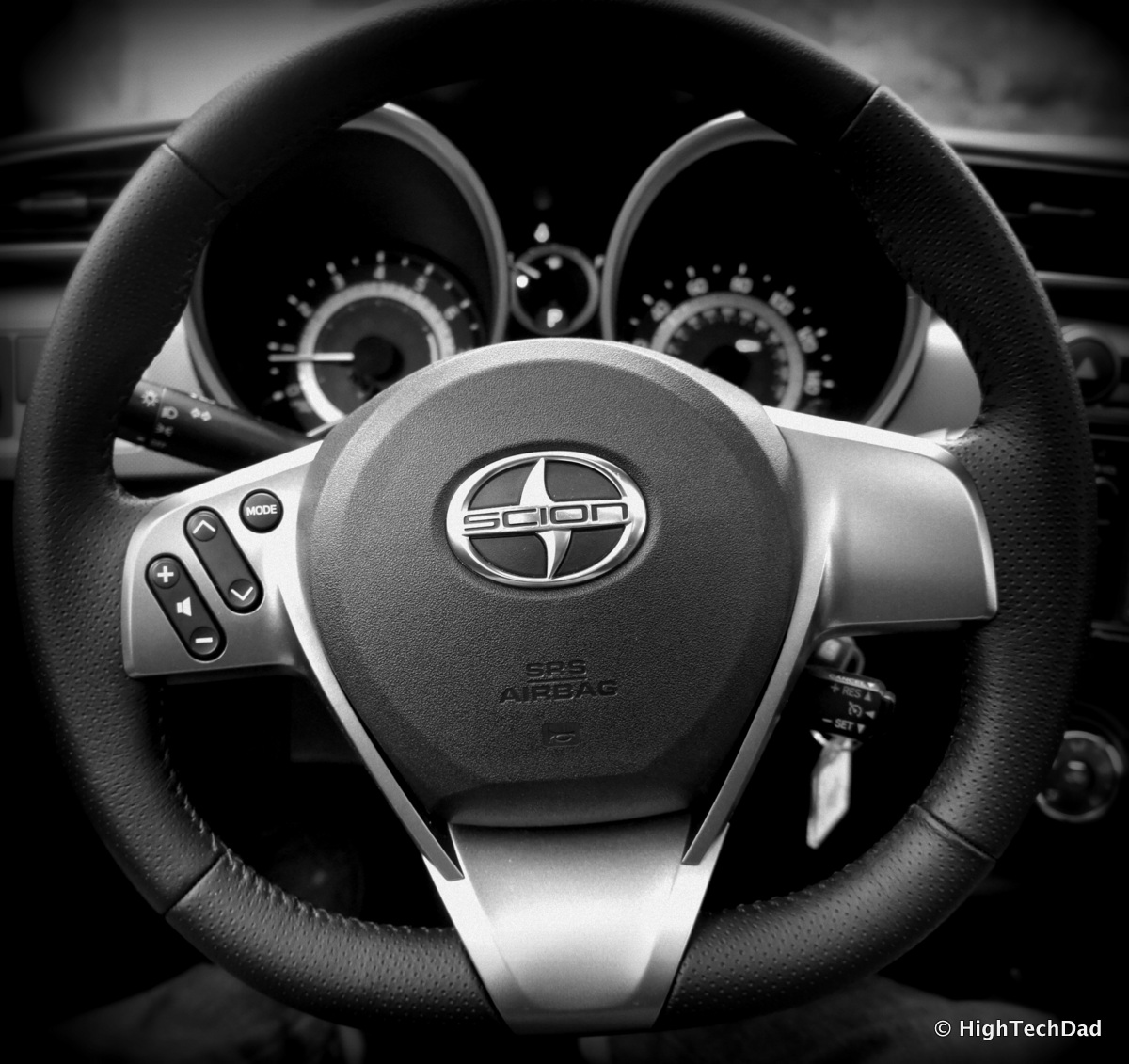 Steering wheel and dashboard of a car