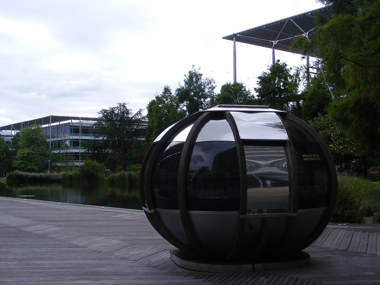 A small meeting pod in a modern office