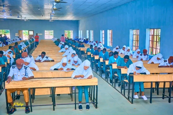 A student reviewing practice answers