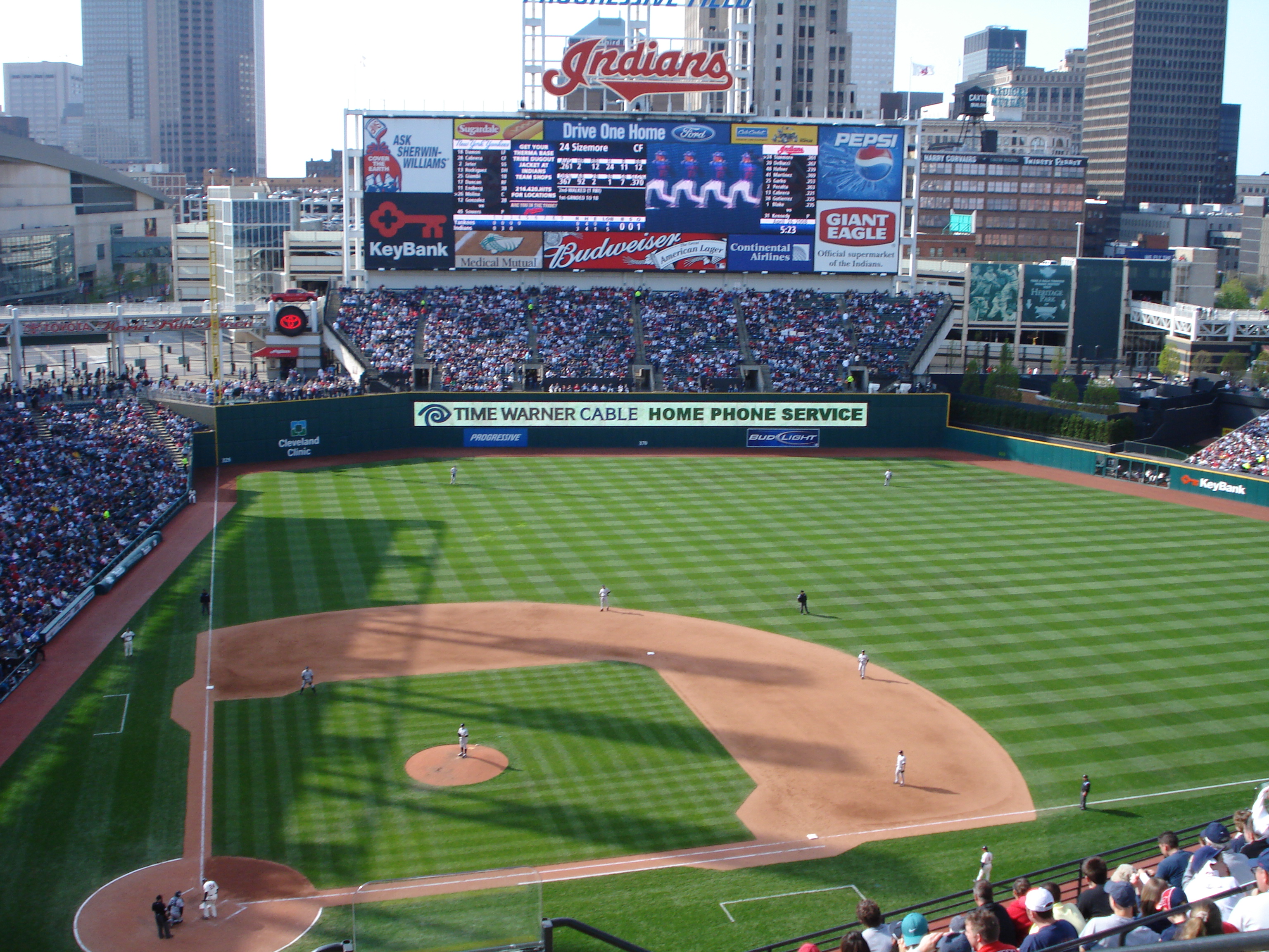 Progressive Field in Cleveland, seen in a file photo