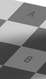 A checker shadow illusion where two squares look different but match