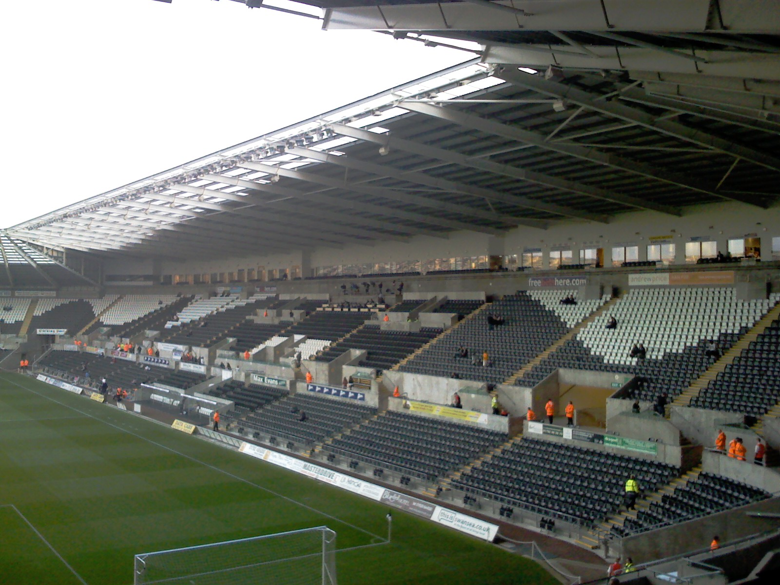 Inside the Swansea City stadium during a match