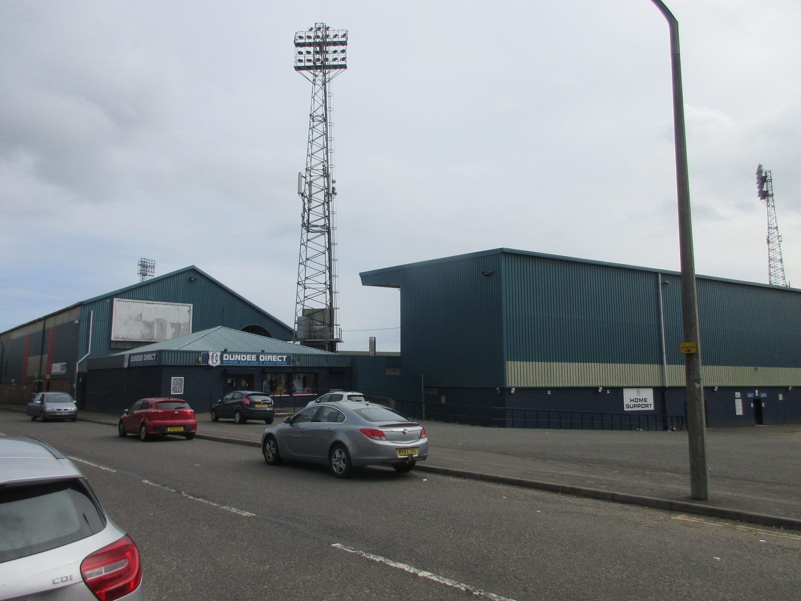 The north-west corner of Dens Park stadium