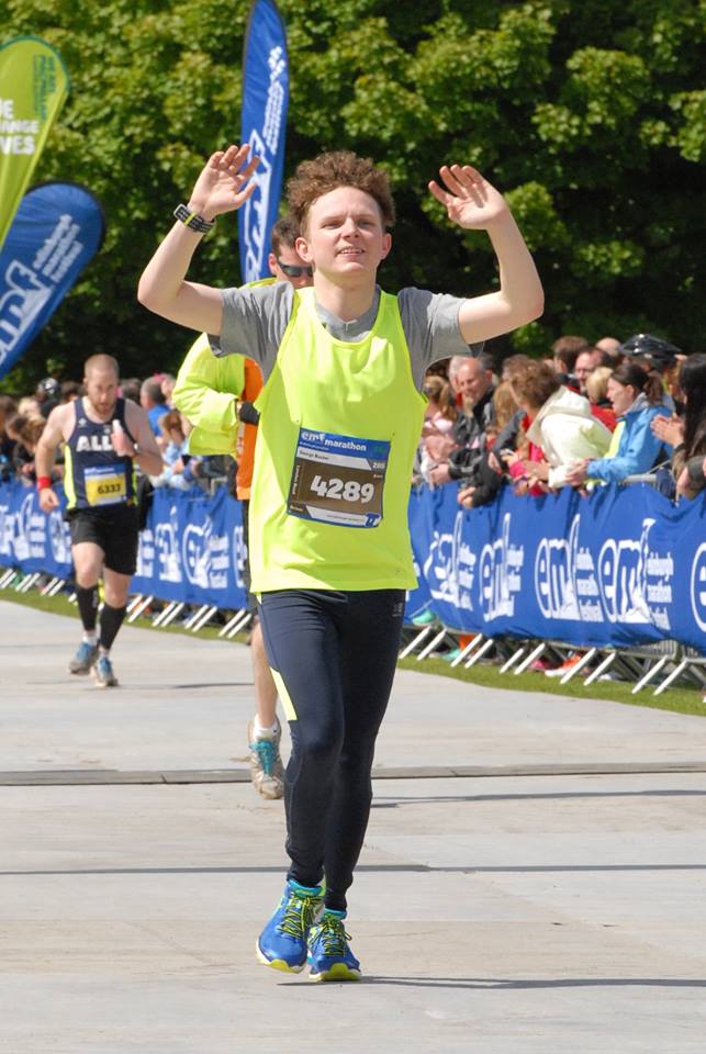 A marathon runner in Edinburgh
