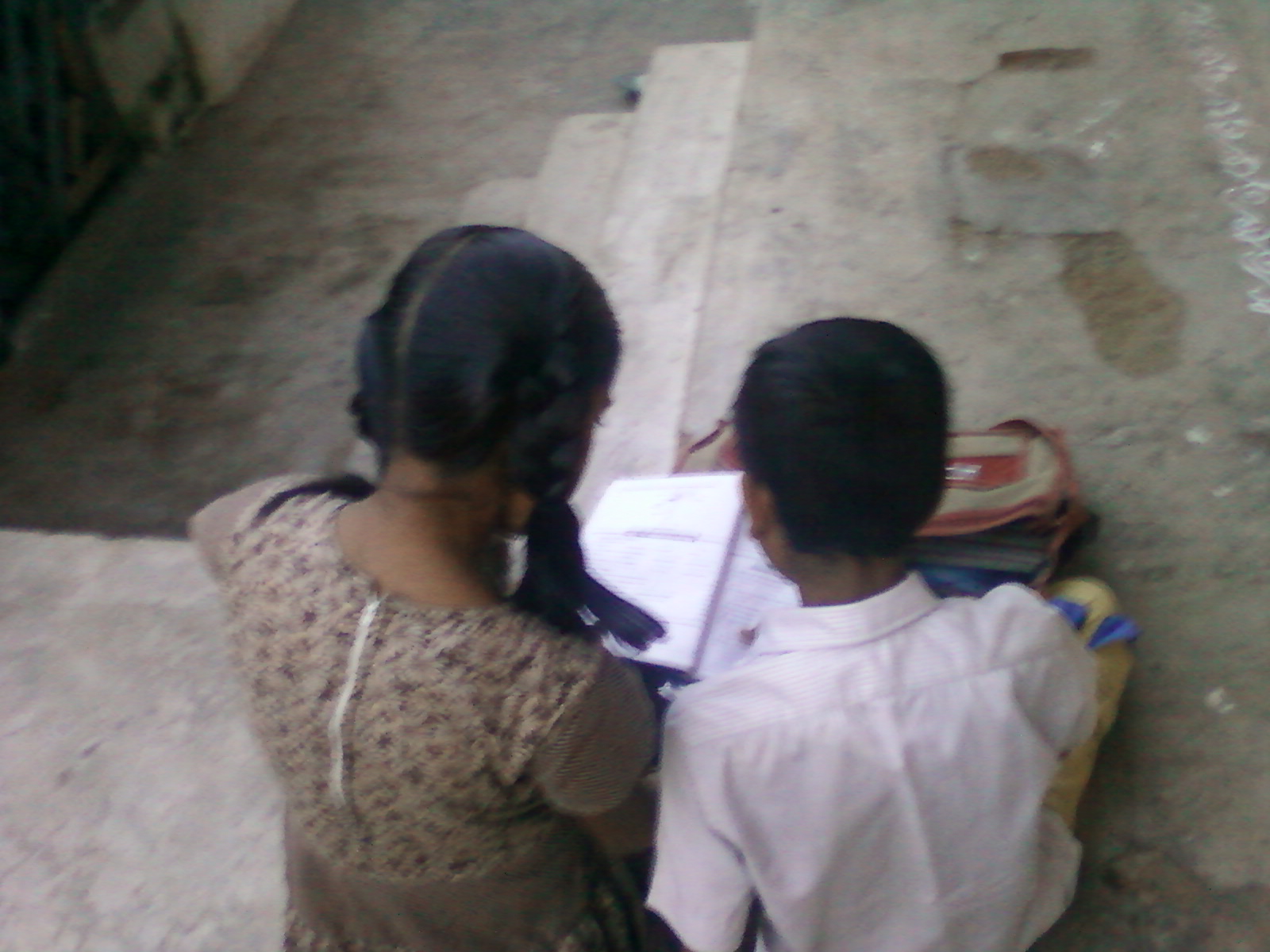 Children studying together