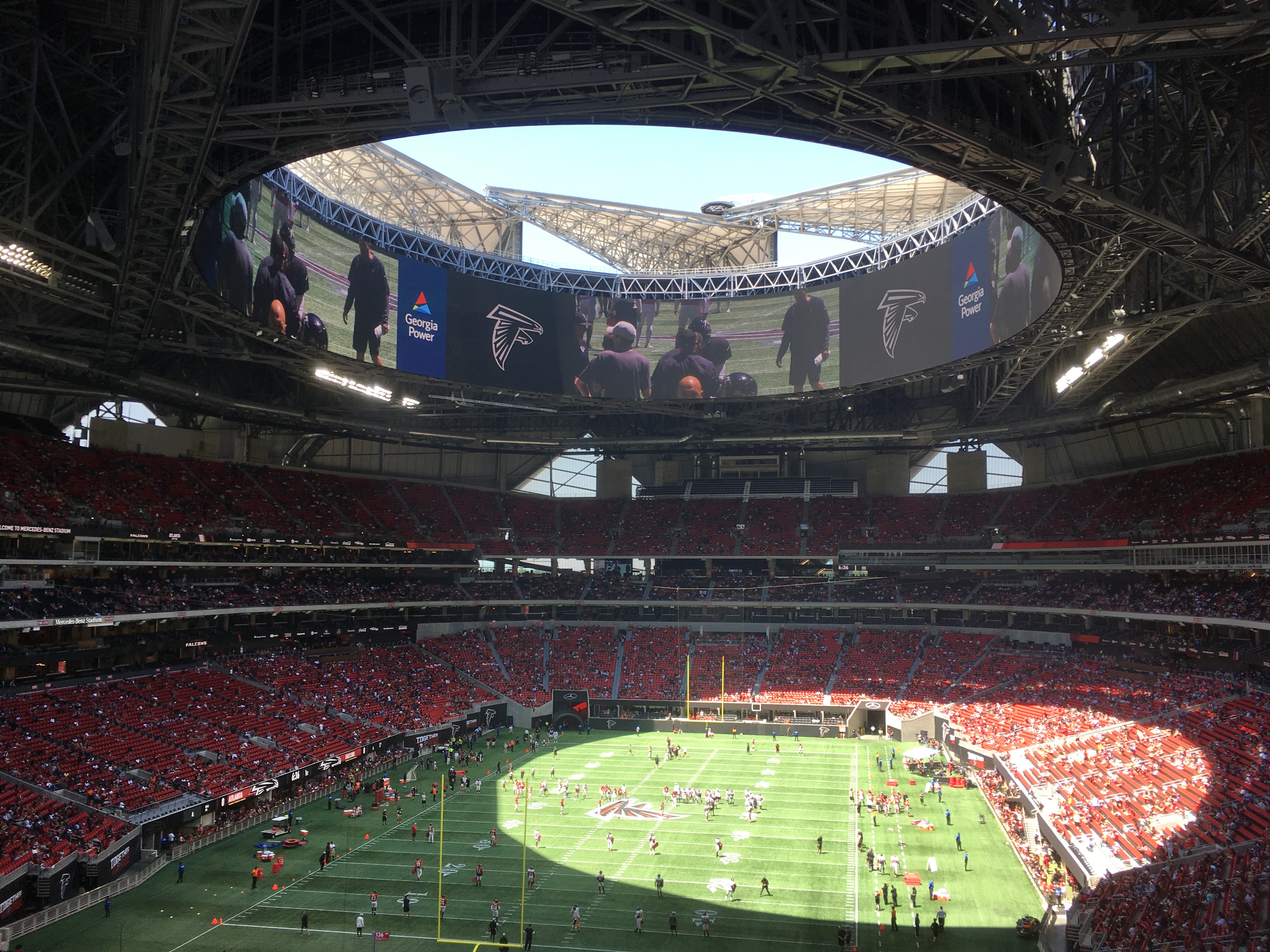 Mercedes-Benz Stadium in Atlanta, home of the Atlanta Falcons