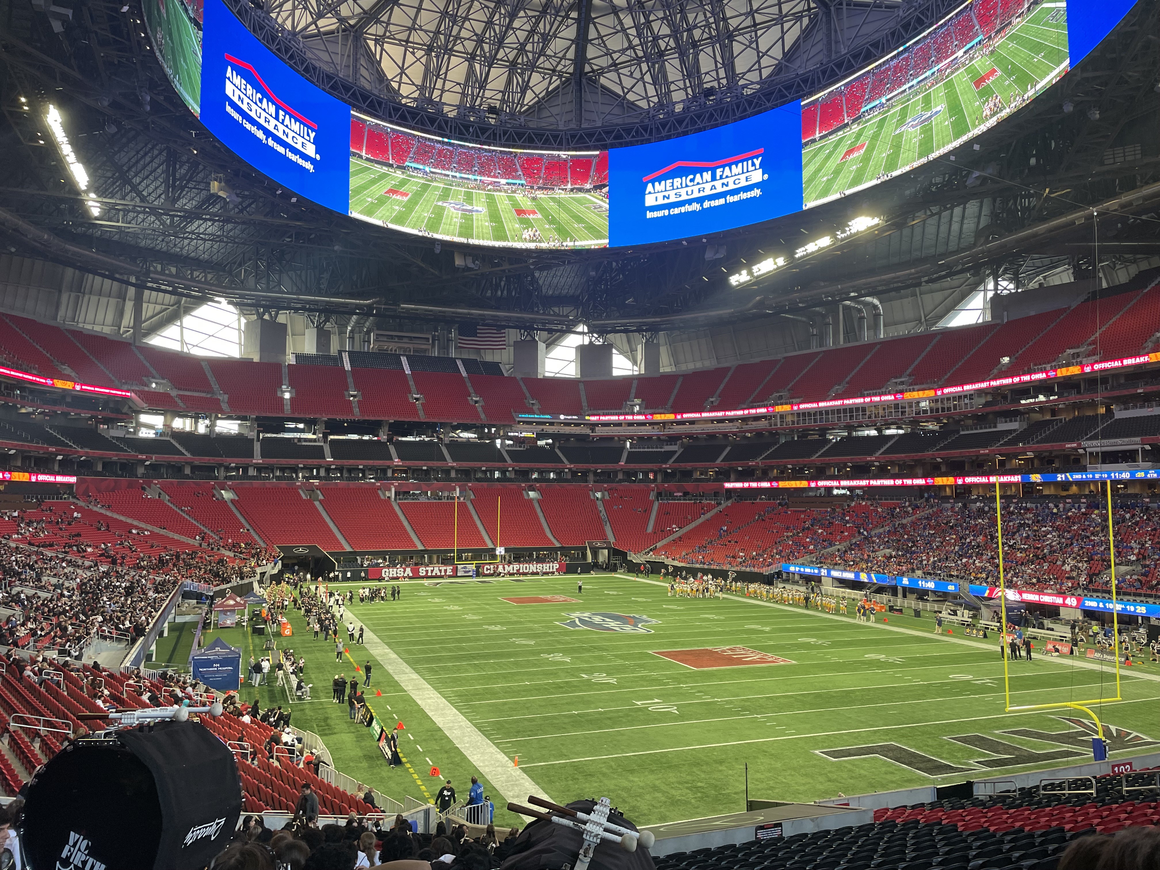 Inside view of Mercedes-Benz Stadium in Atlanta