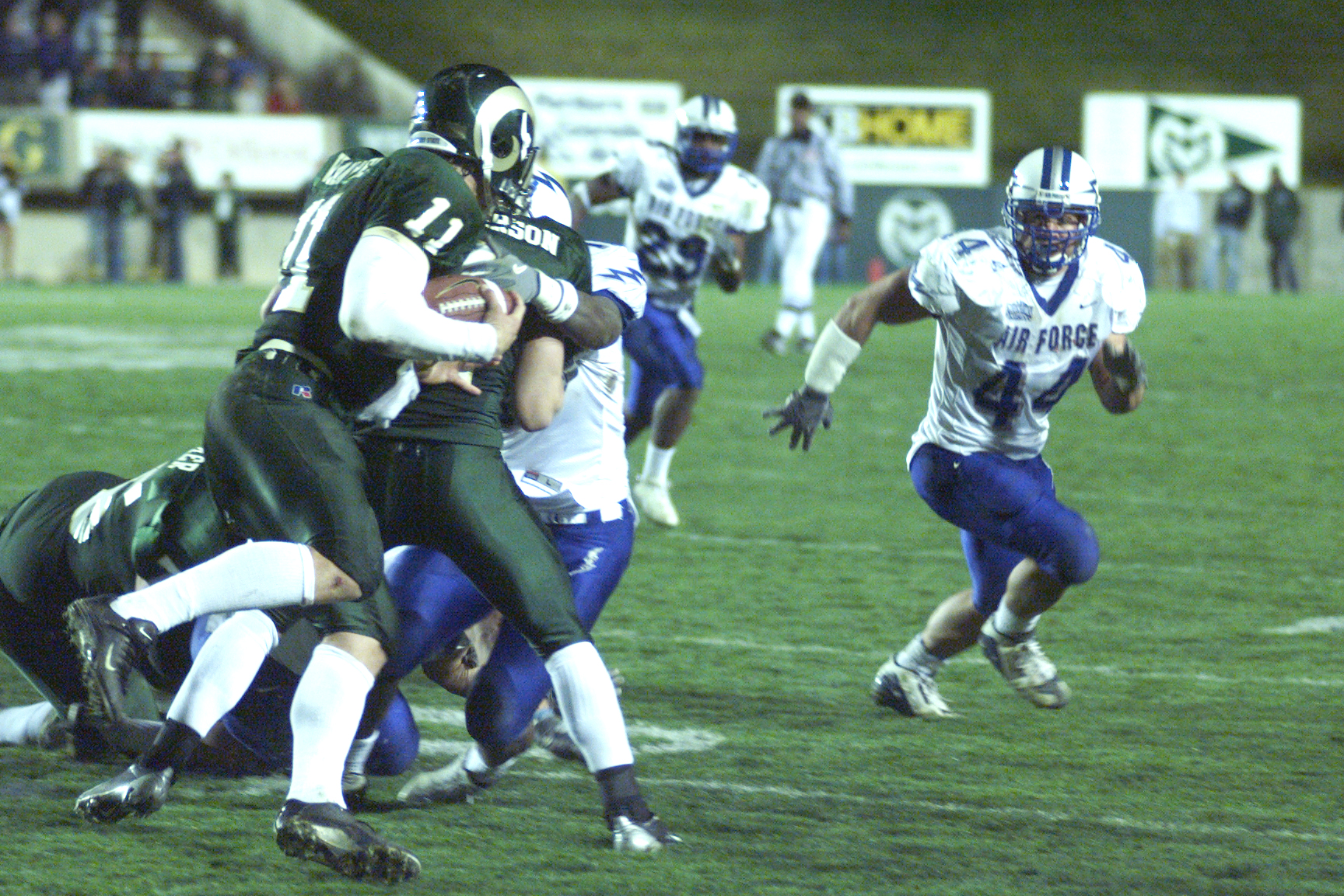 College football action from a game between Colorado State and Air Force