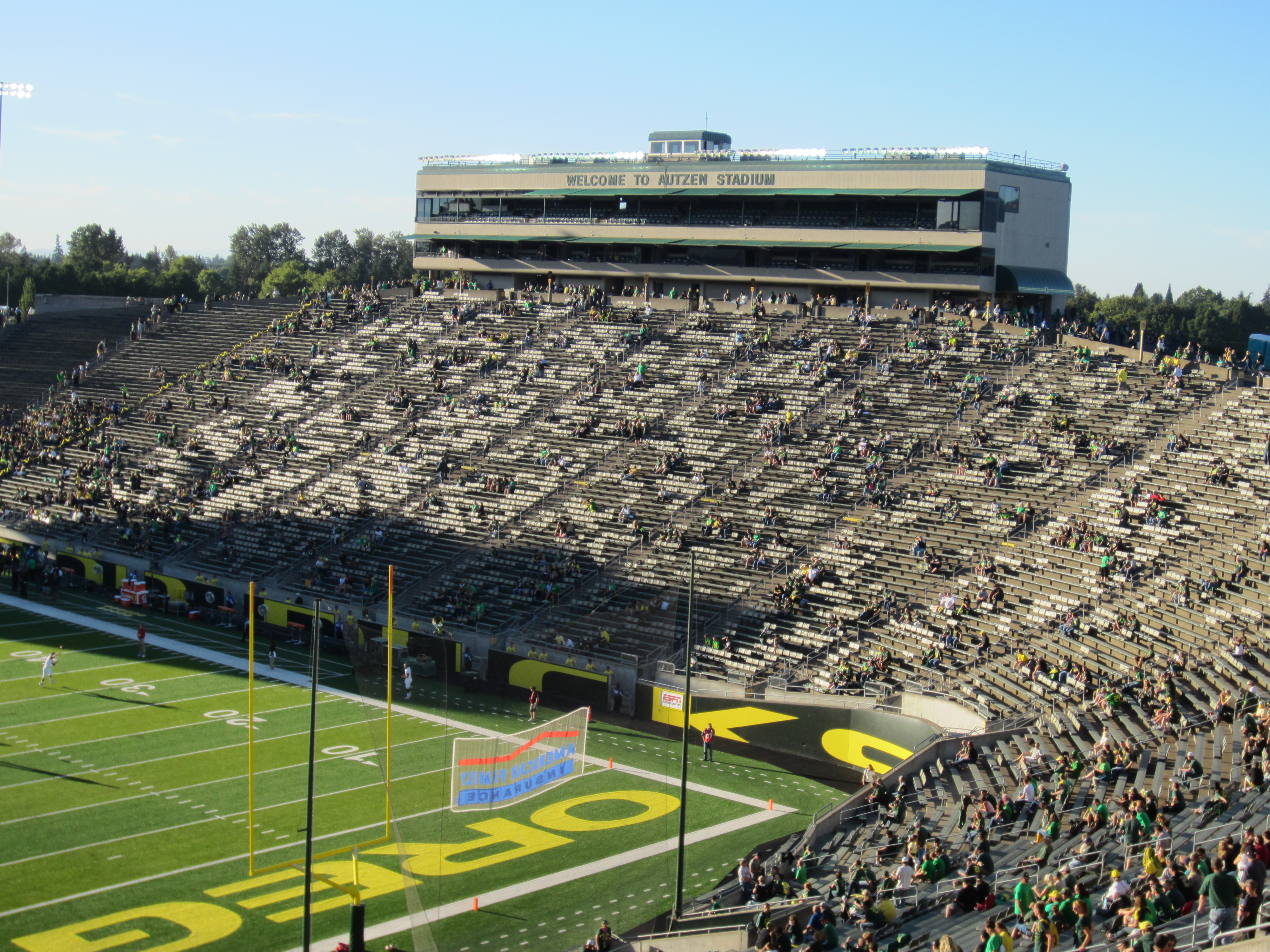 Autzen Stadium stands in Eugene, Oregon