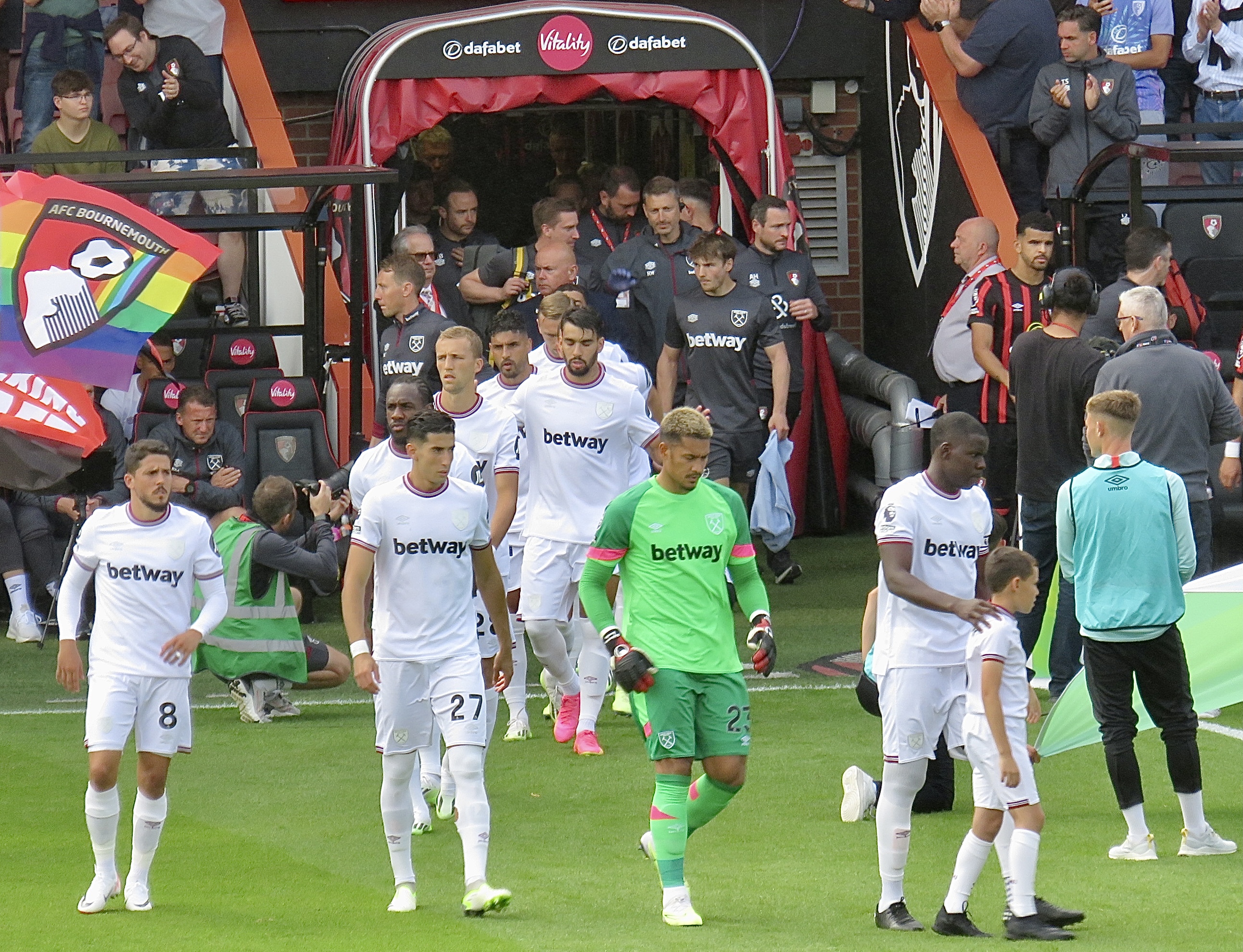 Bournemouth in action at home during a Premier League game