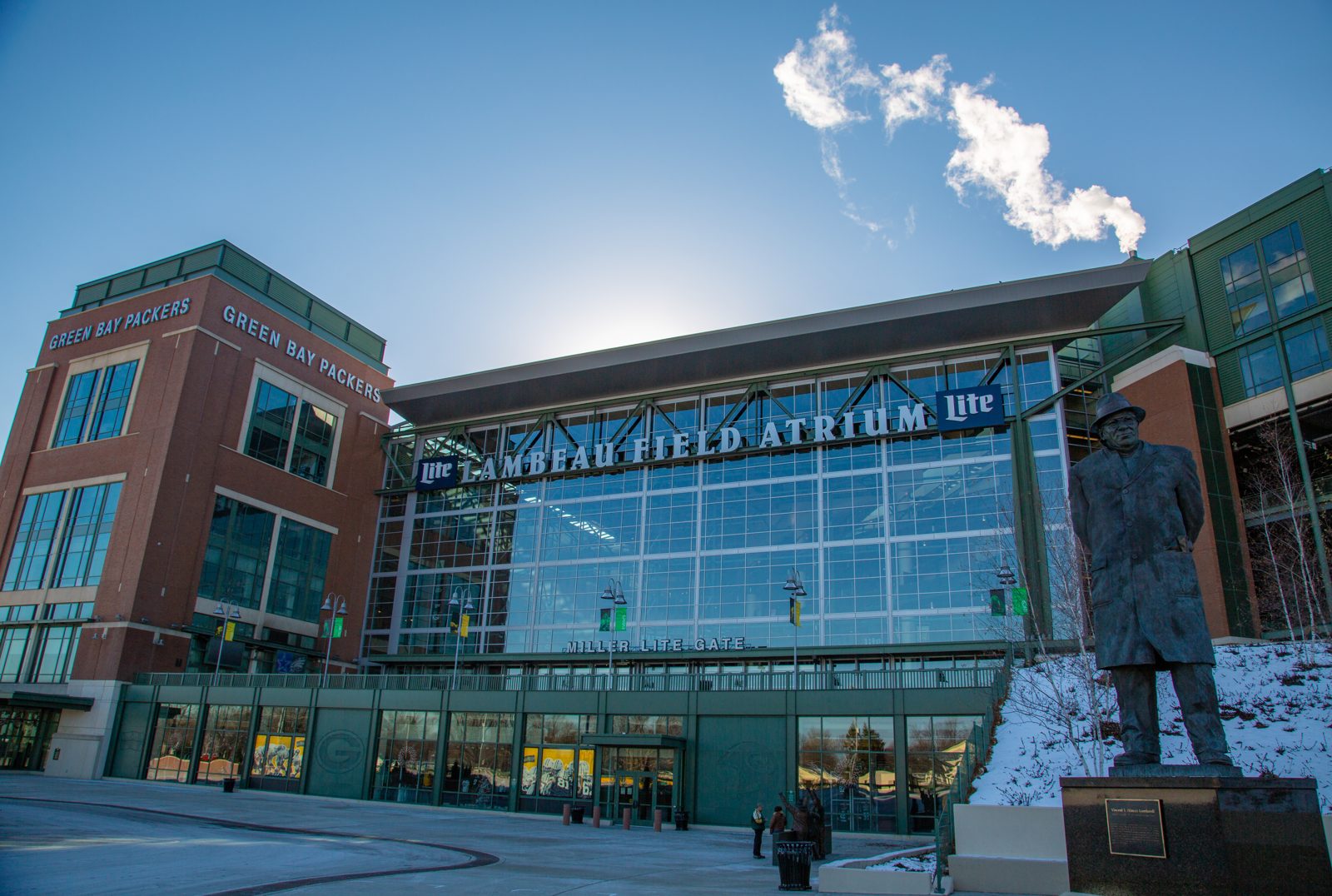 Lambeau Field, home of the Green Bay Packers, in Green Bay, Wisconsin