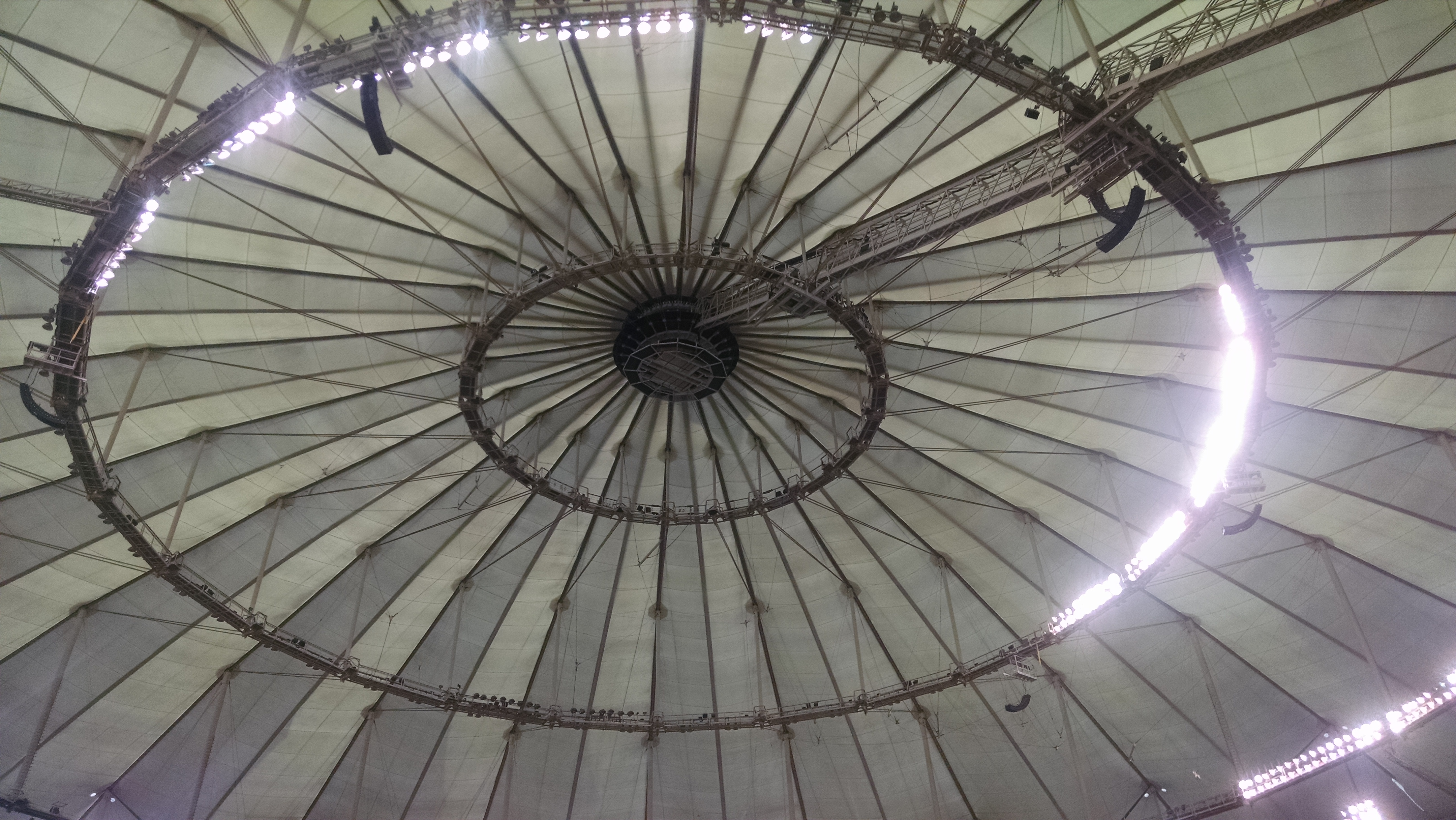 A crowd watches a Tampa Bay Rays home game at Tropicana Field in St. Petersburg, Florida.