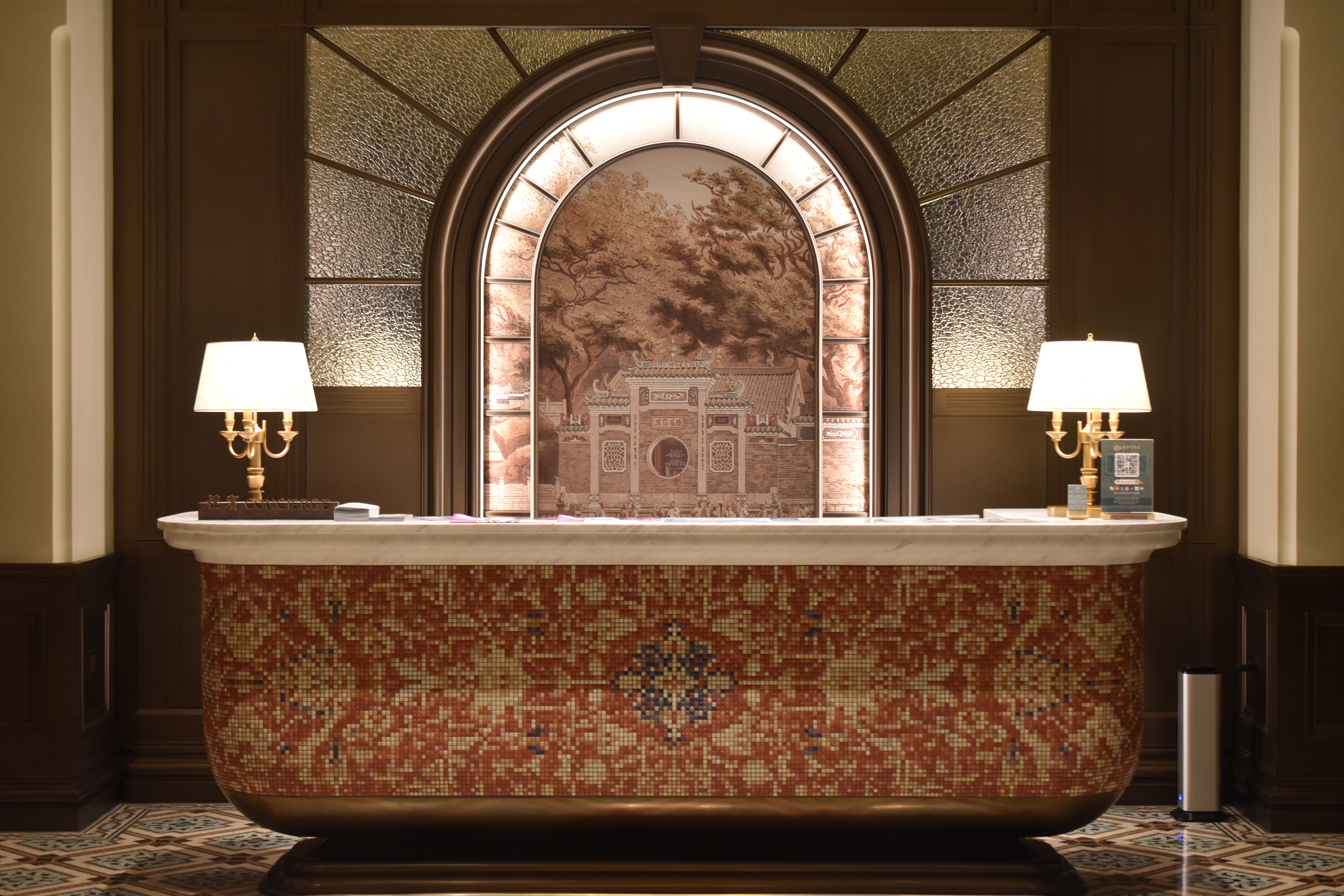 A hotel concierge desk, one of the services whose charges are covered by the incidental hold