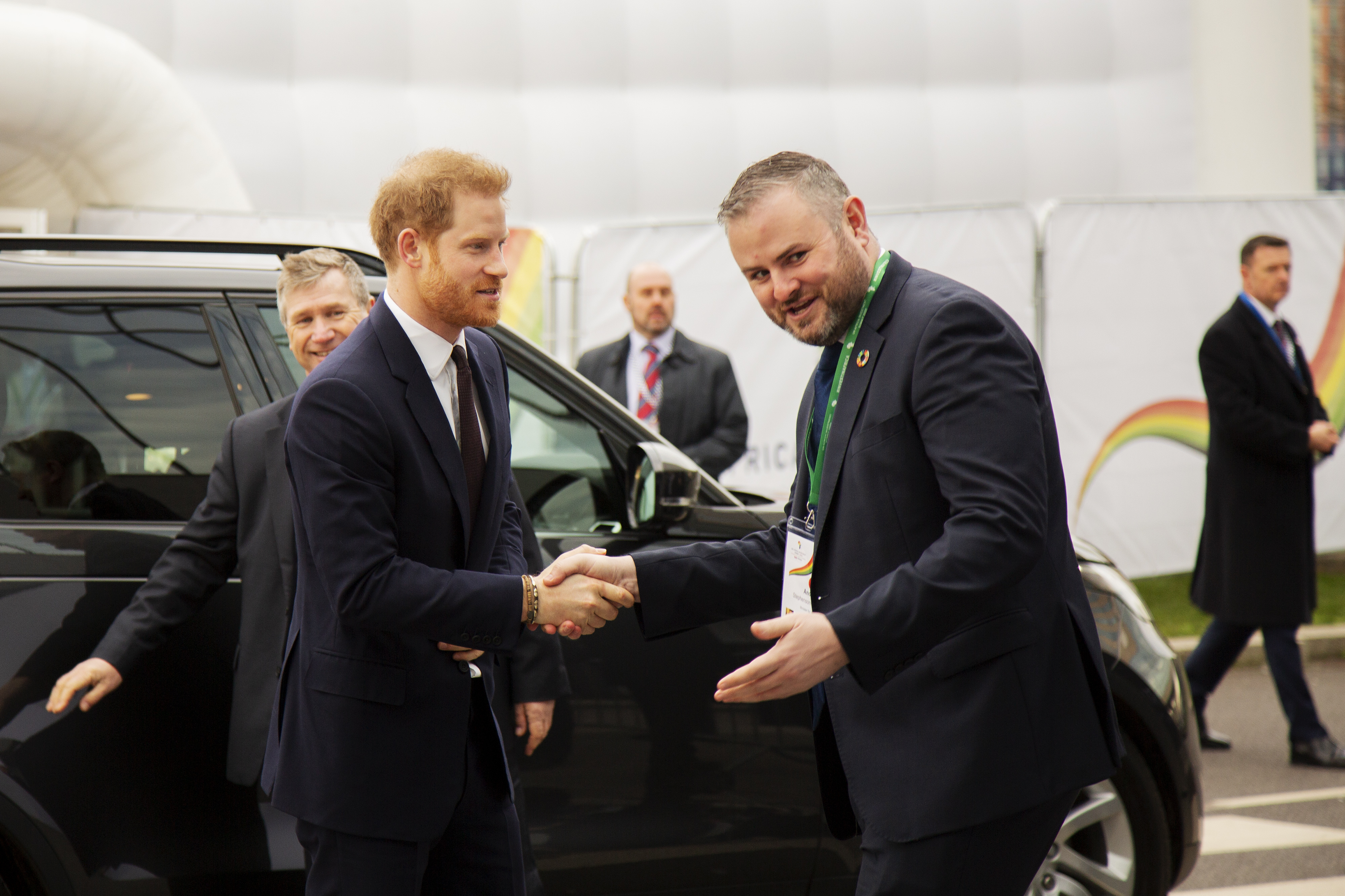 Prince Harry at a public event in January 2020