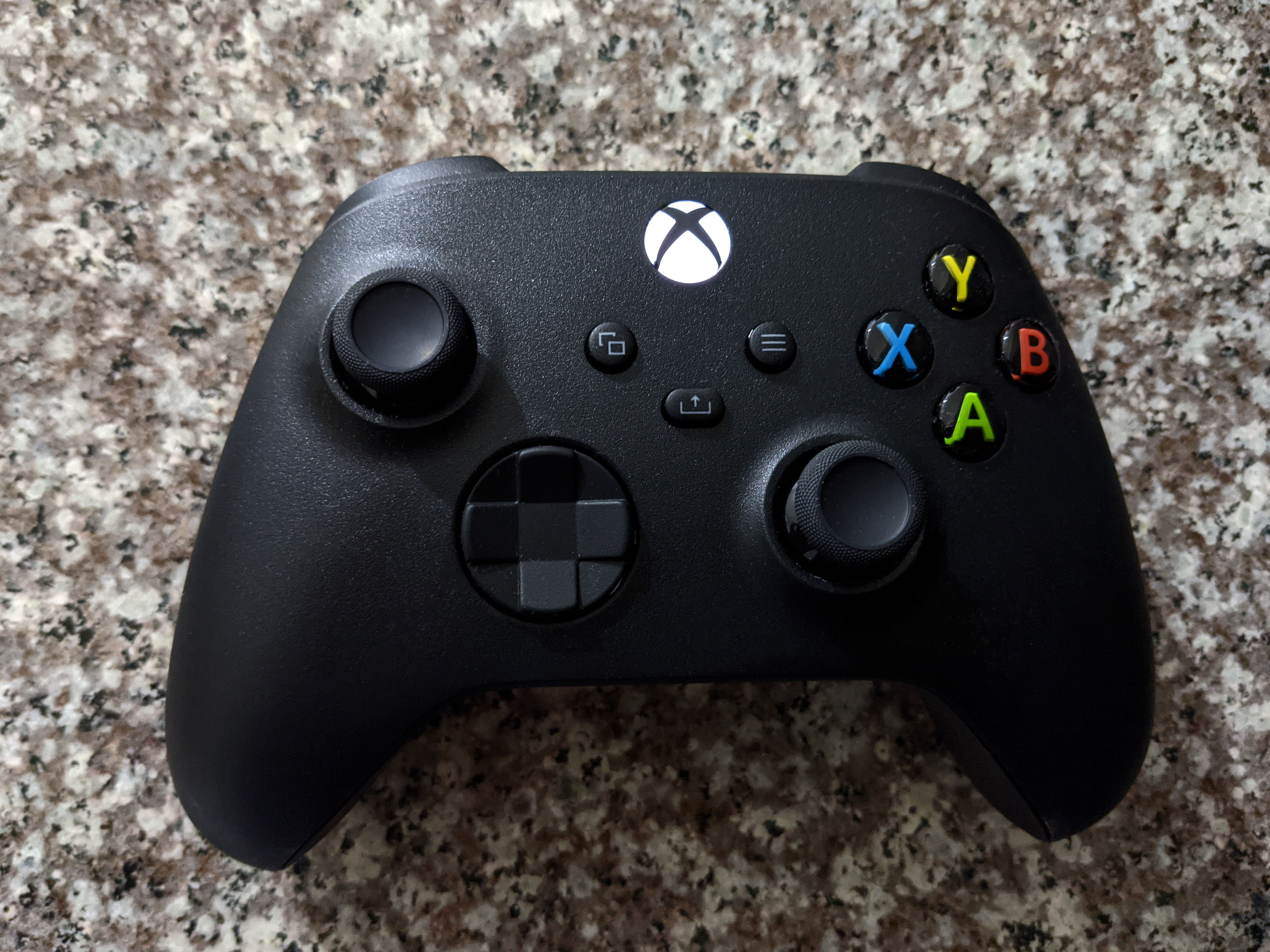 An Xbox wireless controller on a table