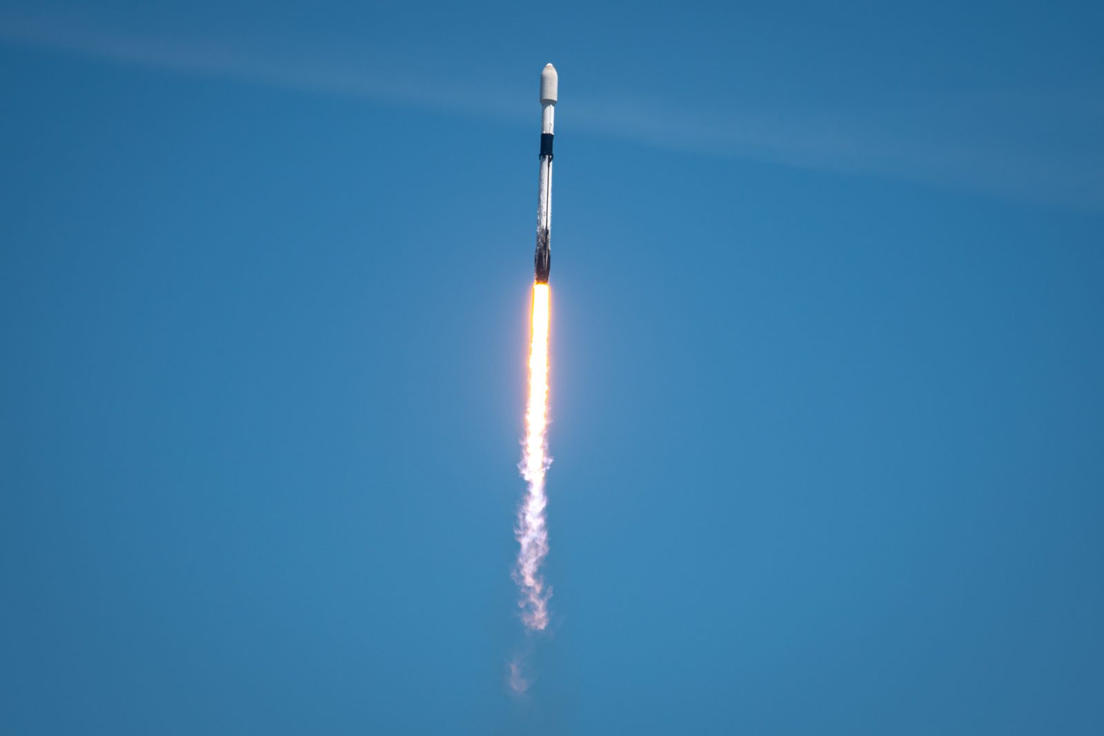A SpaceX Falcon 9 rocket lifts off from Cape Canaveral, Florida